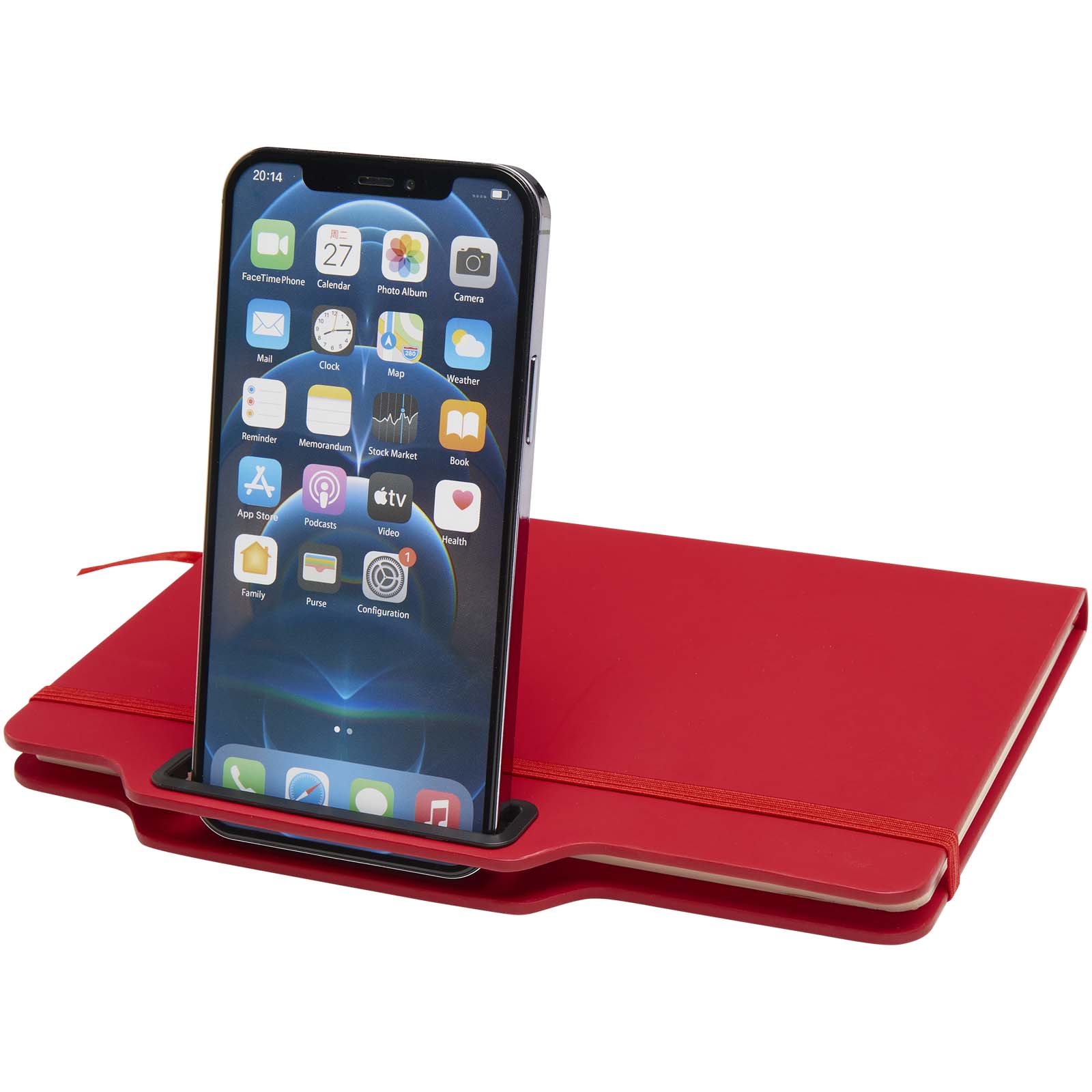 Nexus A5 Hardcover Notizbuch mit Kugelschreiber und Bleistiftset (schwarze Mine) rot