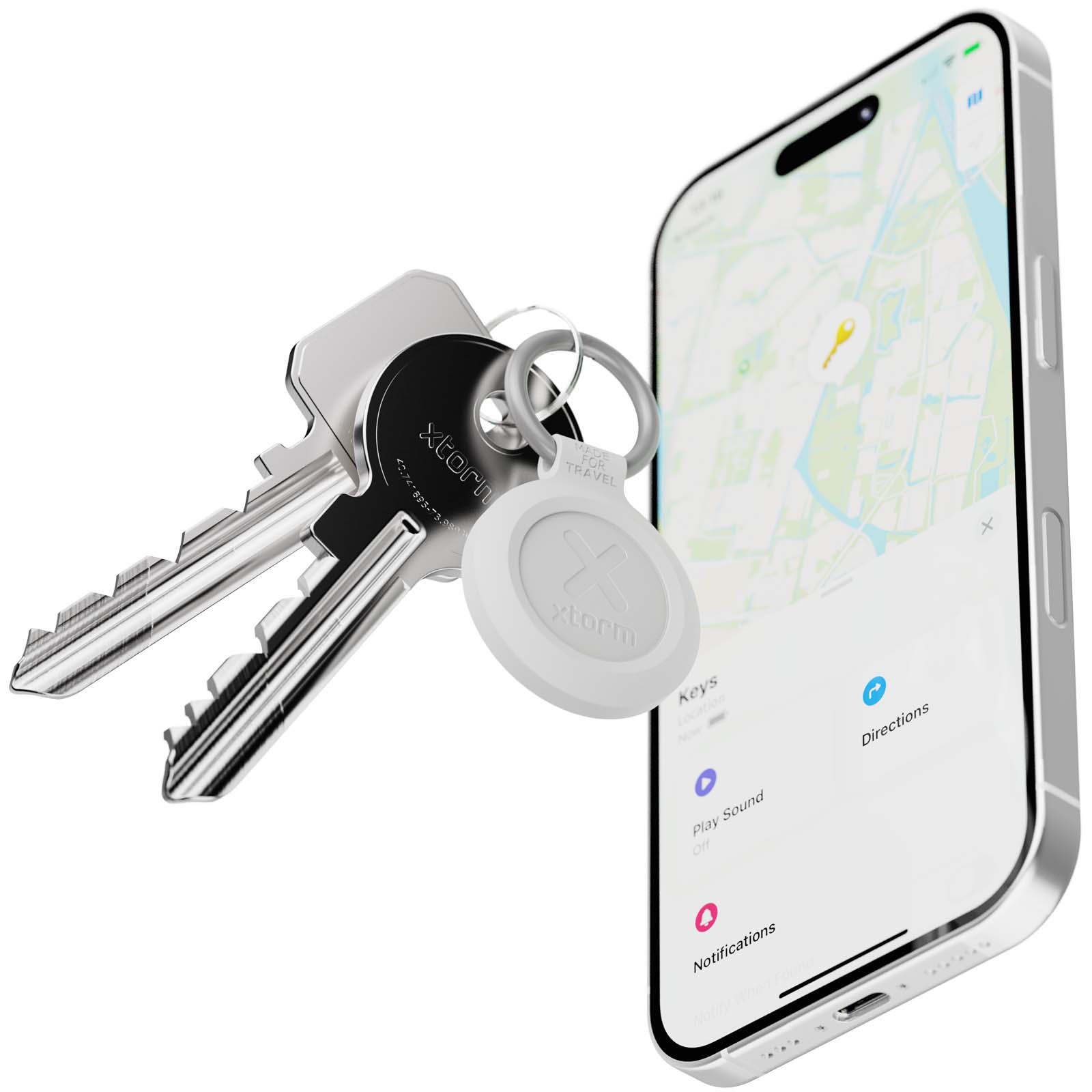 Xtorm XTAG2GA wasserfeste Reise-Smart-Tags, 3er Set aschweiß-melange