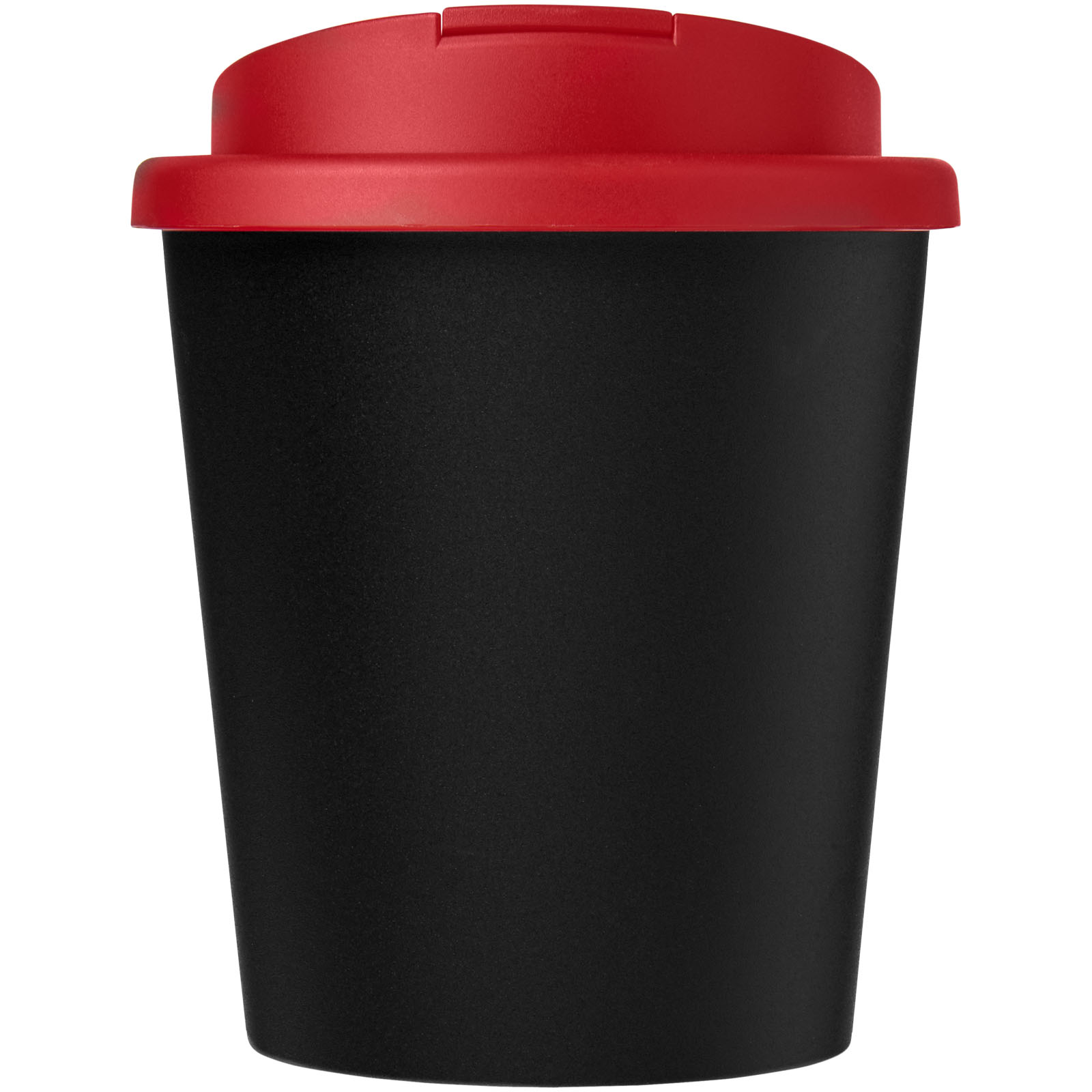 Americano® Espresso Eco 250 ml recycelter Isolierbecher mit auslaufsicherem Deckel schwarz, rot
