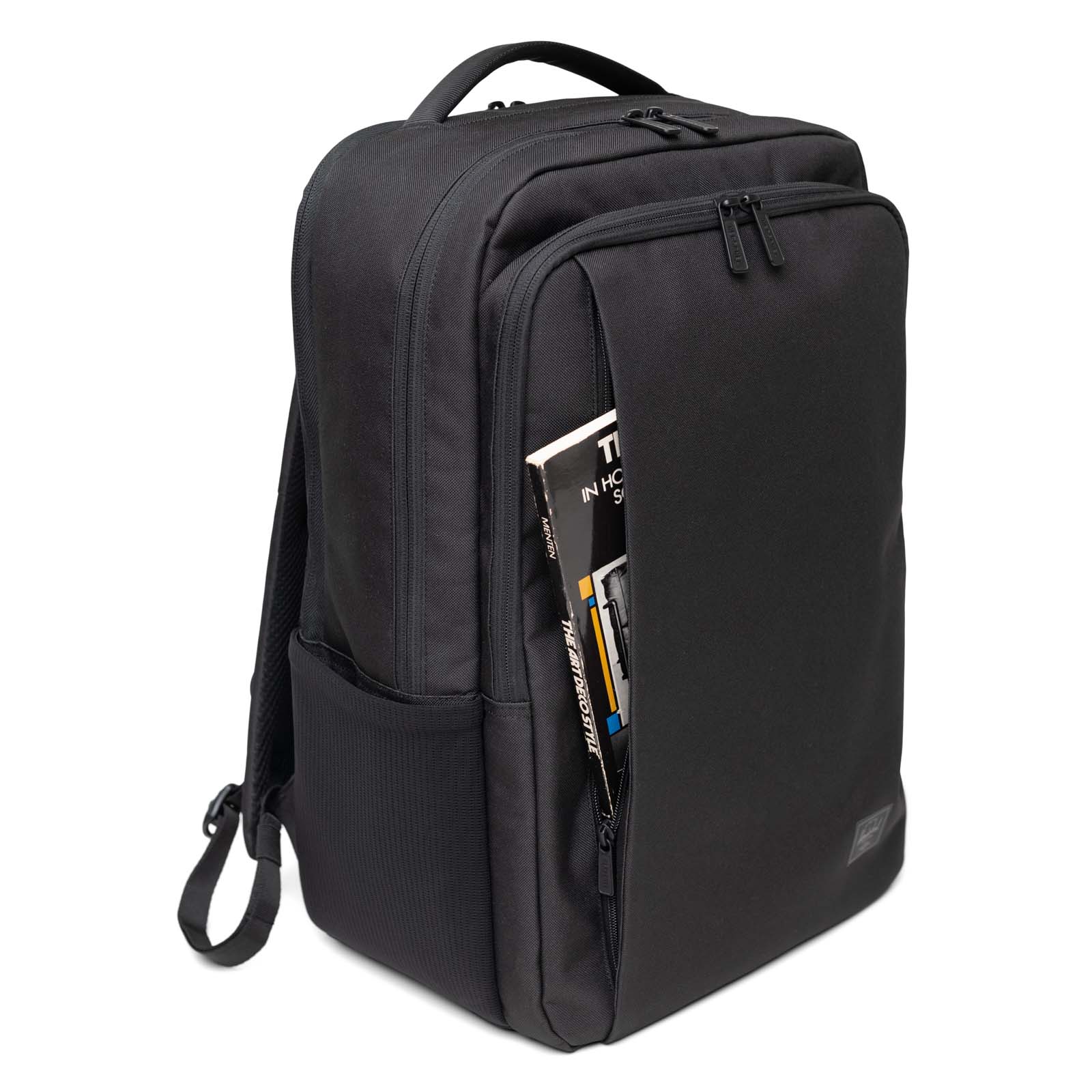 Herschel Kaslo Tech Rucksack aus recyceltem Material 30 l schwarz