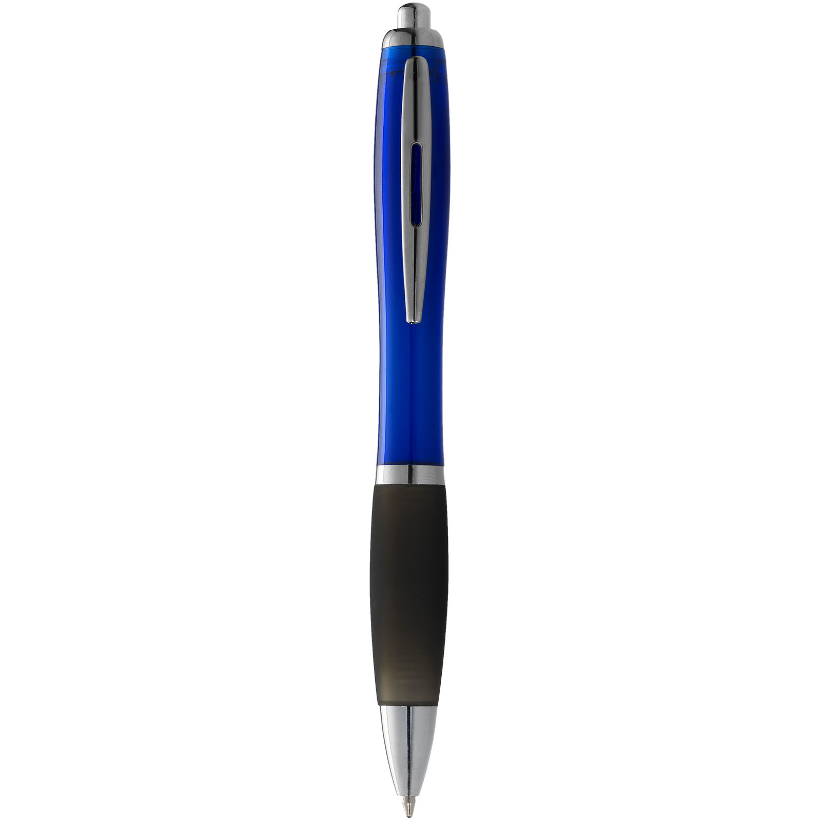 Nash Kugelschreiber farbig mit schwarzem Griff (schwarze Mine) blau, schwarz