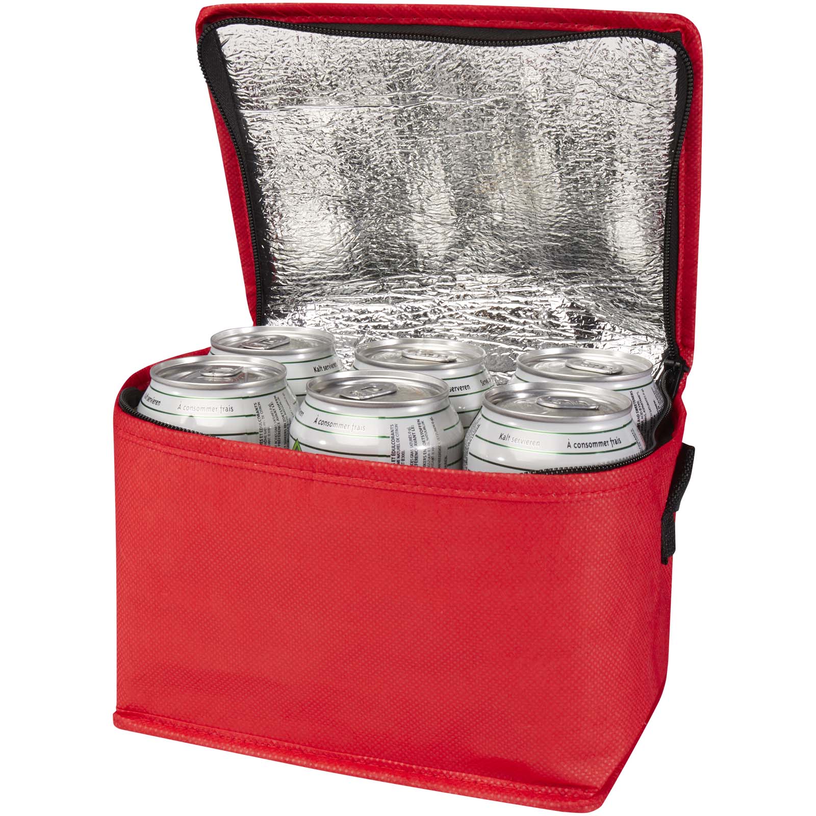 Spectrum Kühltasche aus recyceltem GRS Non Woven für 6 Dosen 4 L rot