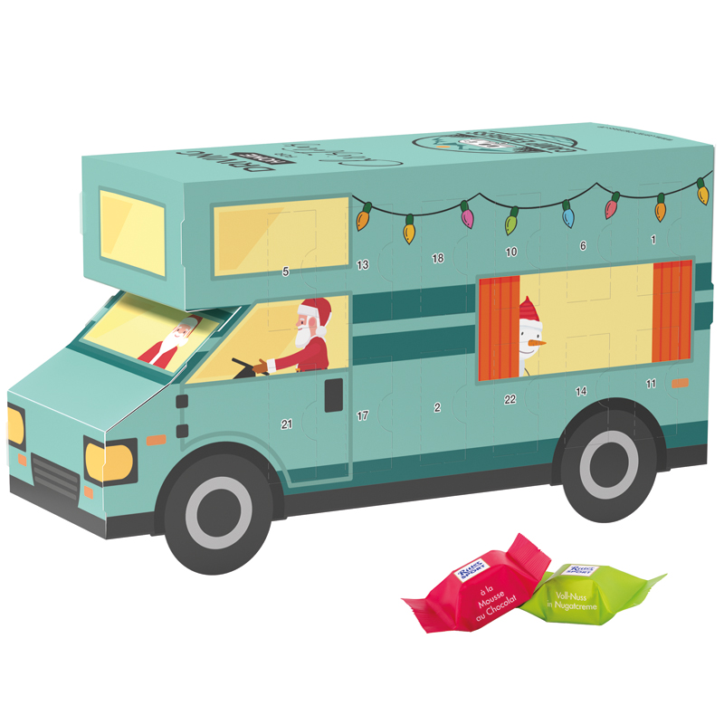 Adventskalender Wohnmobil, Sarotti Schokotäfelchen