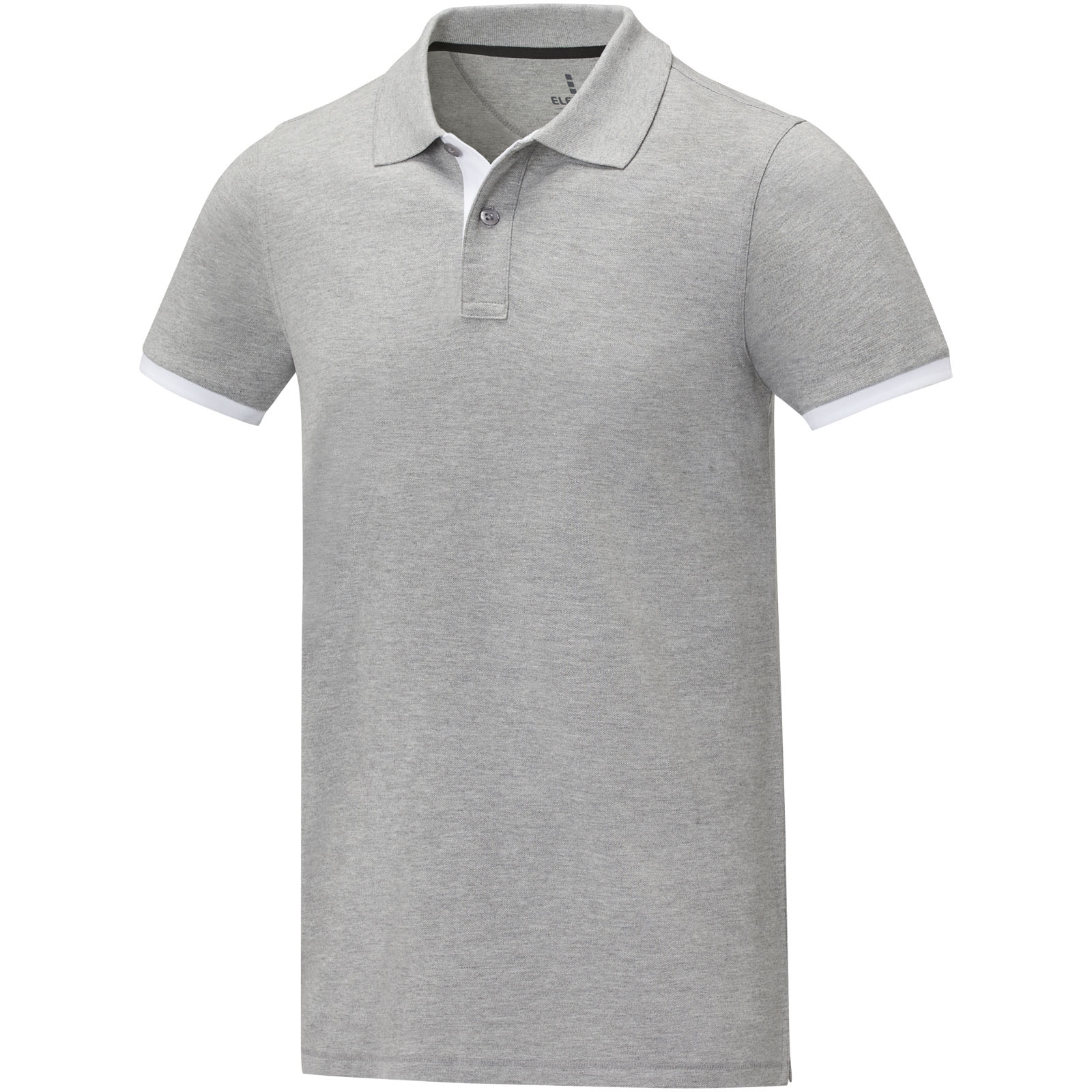 Morgan 200 g/m² Polo für Herren, zweifarbig heather grau