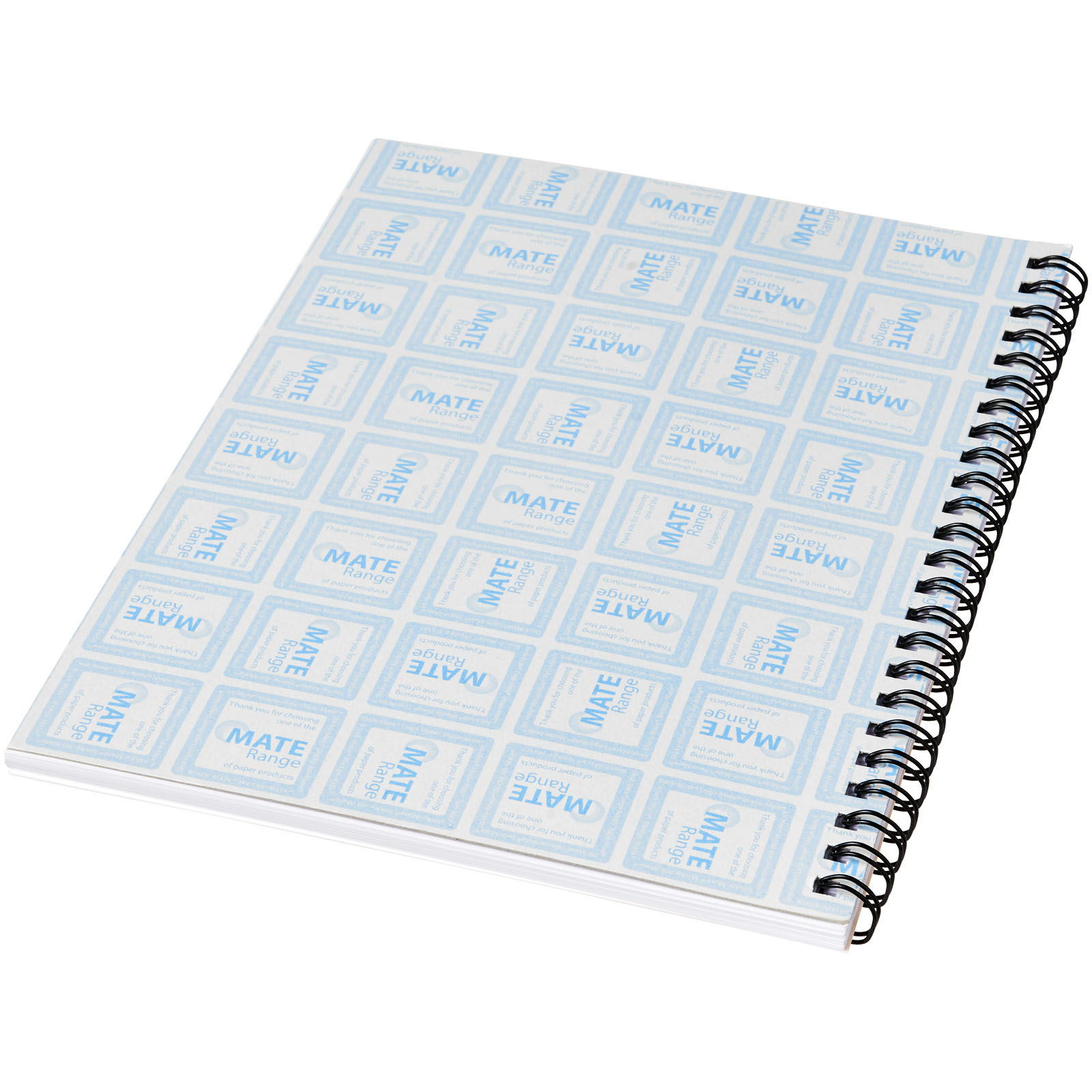 Desk-Mate® A5 Notizbuch mit Kunststoff Cover und Spiralbindung weiss, schwarz