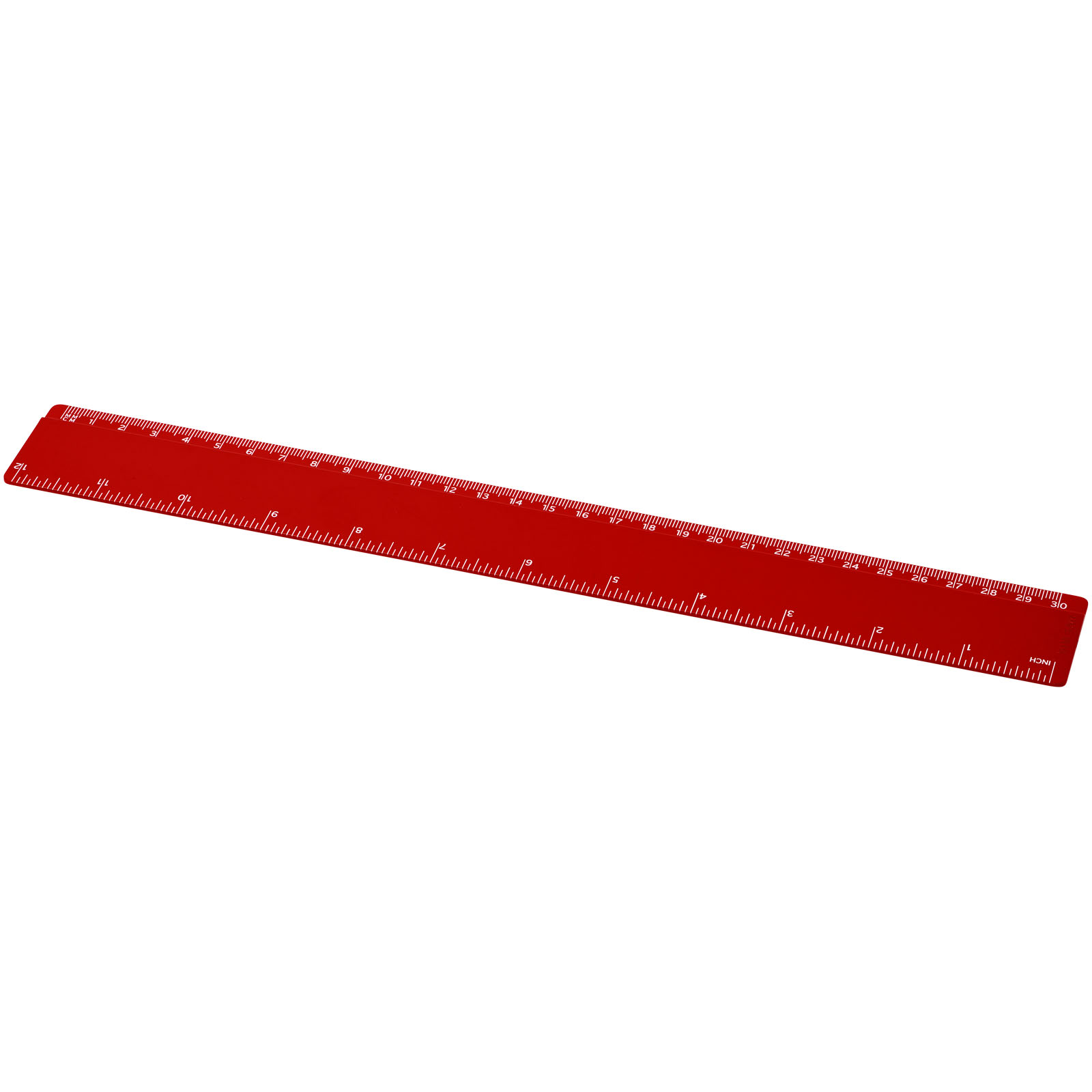 Refari 30 cm Lineal aus recyceltem Kunststoff rot