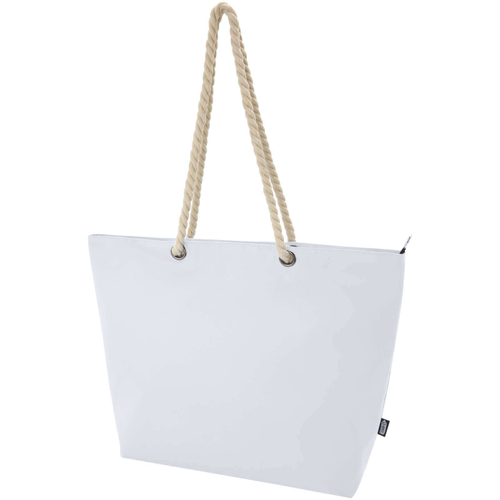 Panama Strandkühltasche mit Kordelgriffen aus recyceltem GRS-Material, 23L weiss