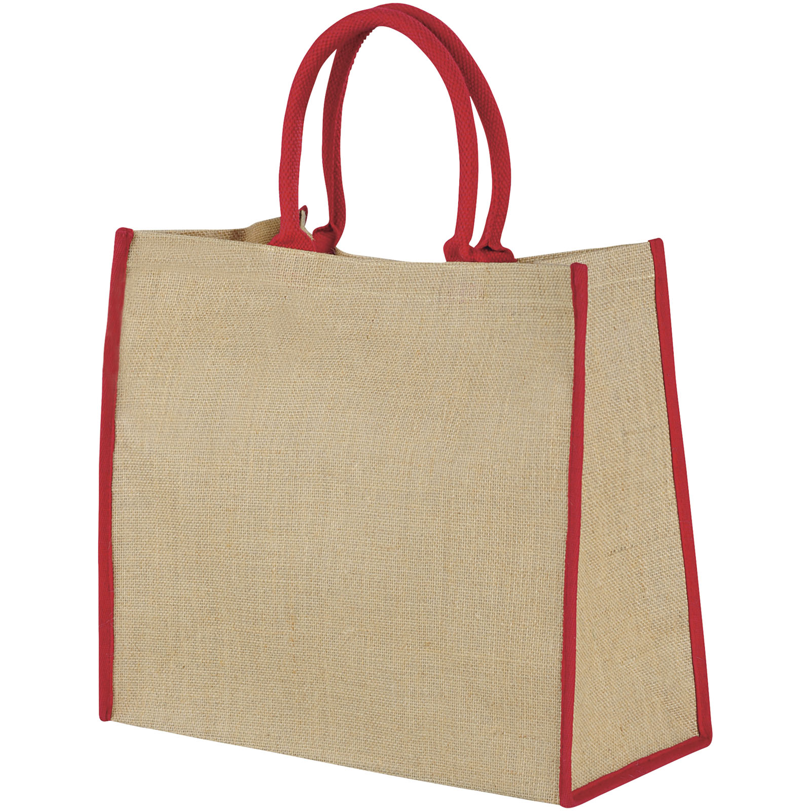 Harry farbige Jute Tragetasche 25L natur, rot