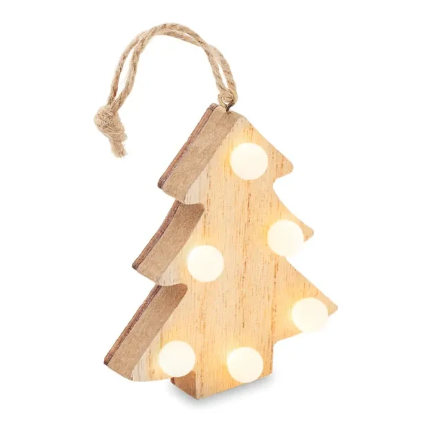 Anhänger aus Holz mit LED