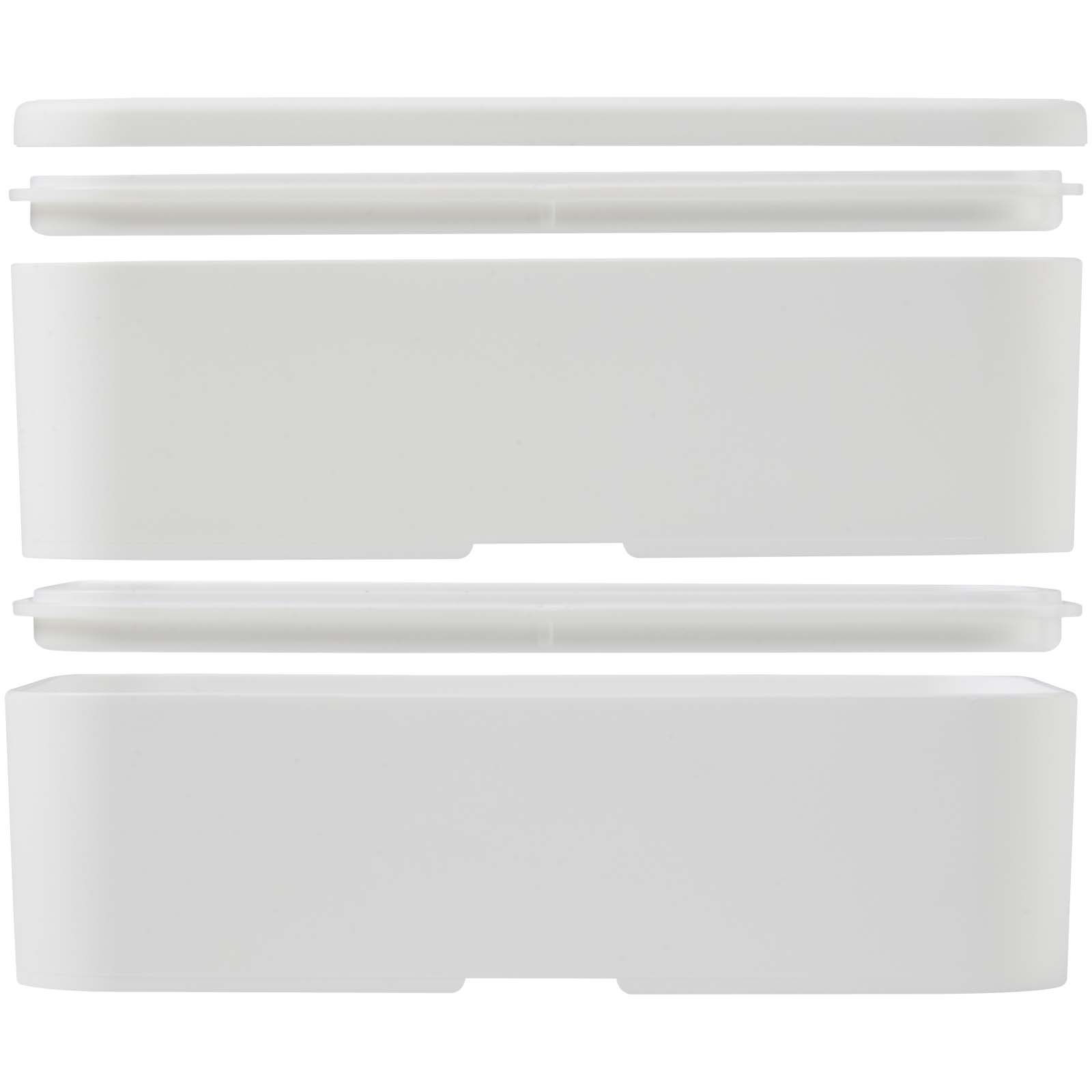 MIYO POP 700 + 700 ml doppelschichtige Lunchbox weiss