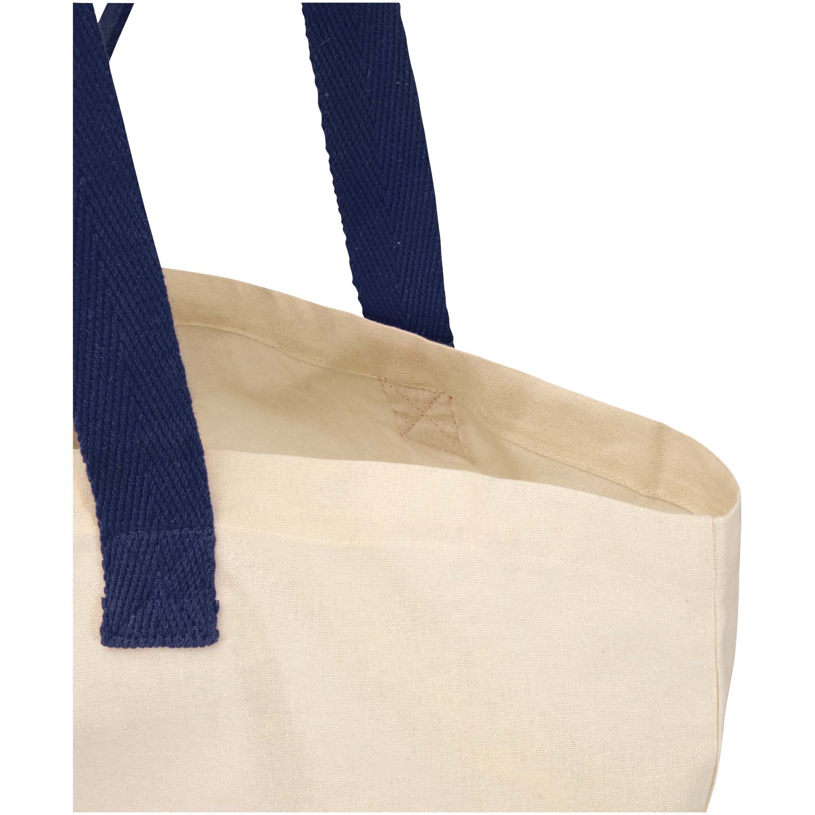 Sierra 140 g/m² Faltbare Tragetasche aus GRS recycelter Baumwolle 12L natur, navy