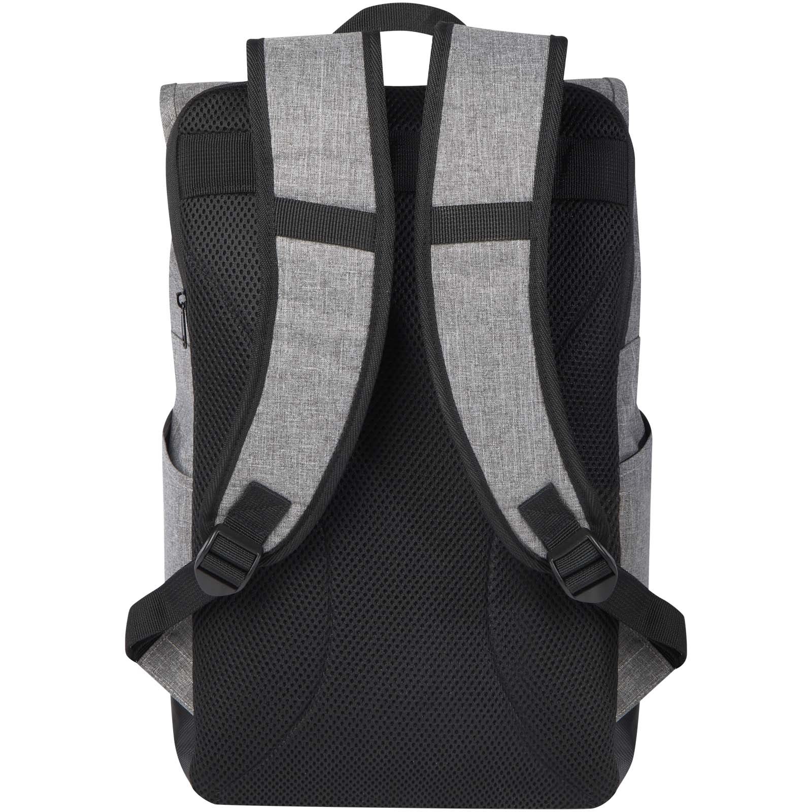 Libra 15,6" GRS recycelter Rolltop Laptop-Rucksack 12L heather grau, schwarz