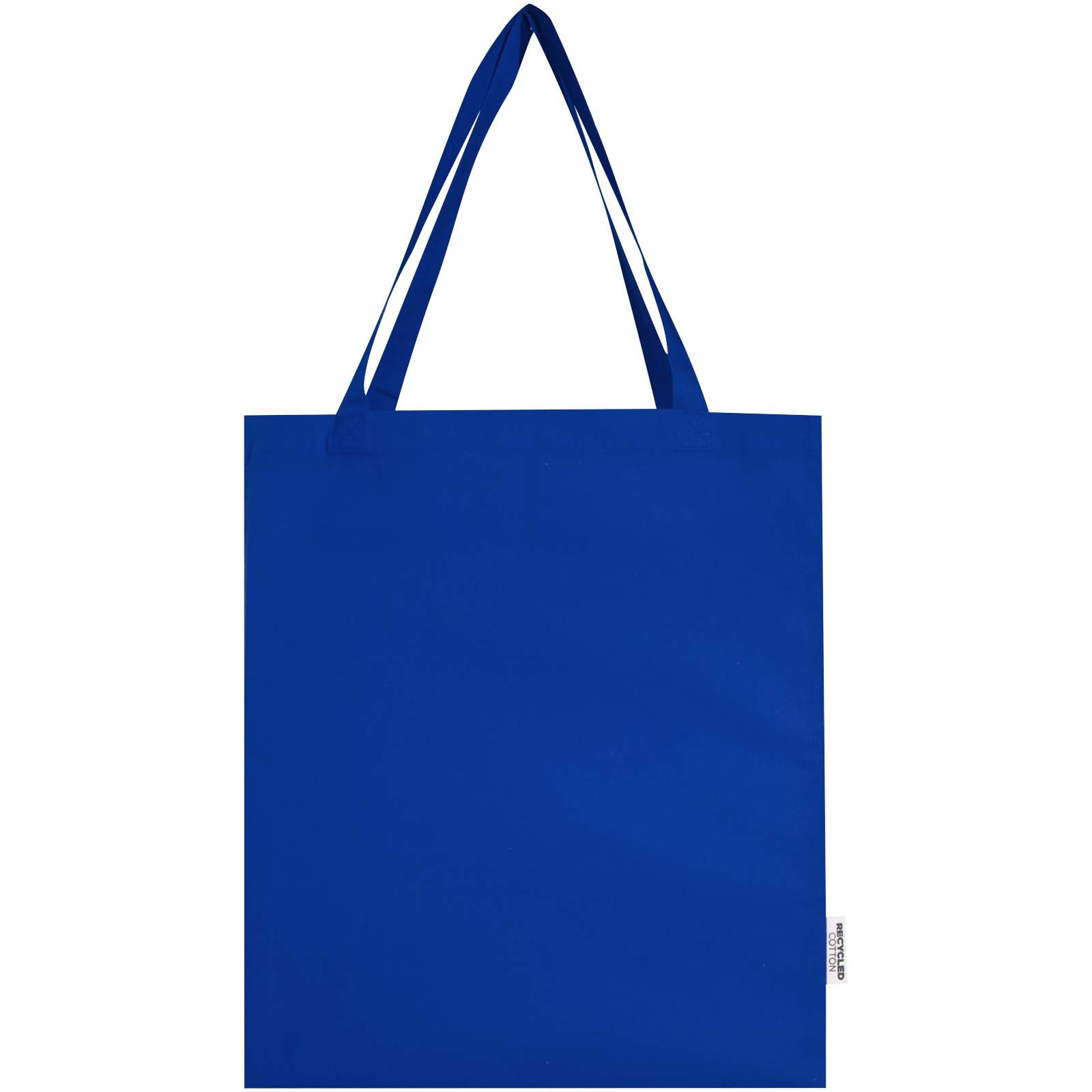 Madras 140 g/m² Baumwoll Tragetasche mit Seitenfalten aus GRS recycelter Baumwolle 12L royalblau