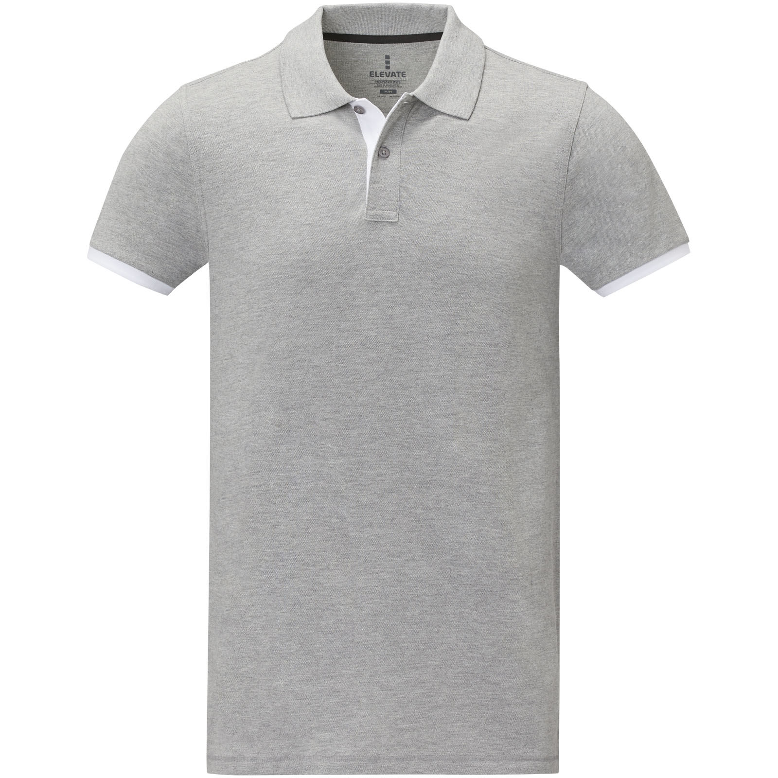 Morgan 200 g/m² Polo für Herren, zweifarbig heather grau