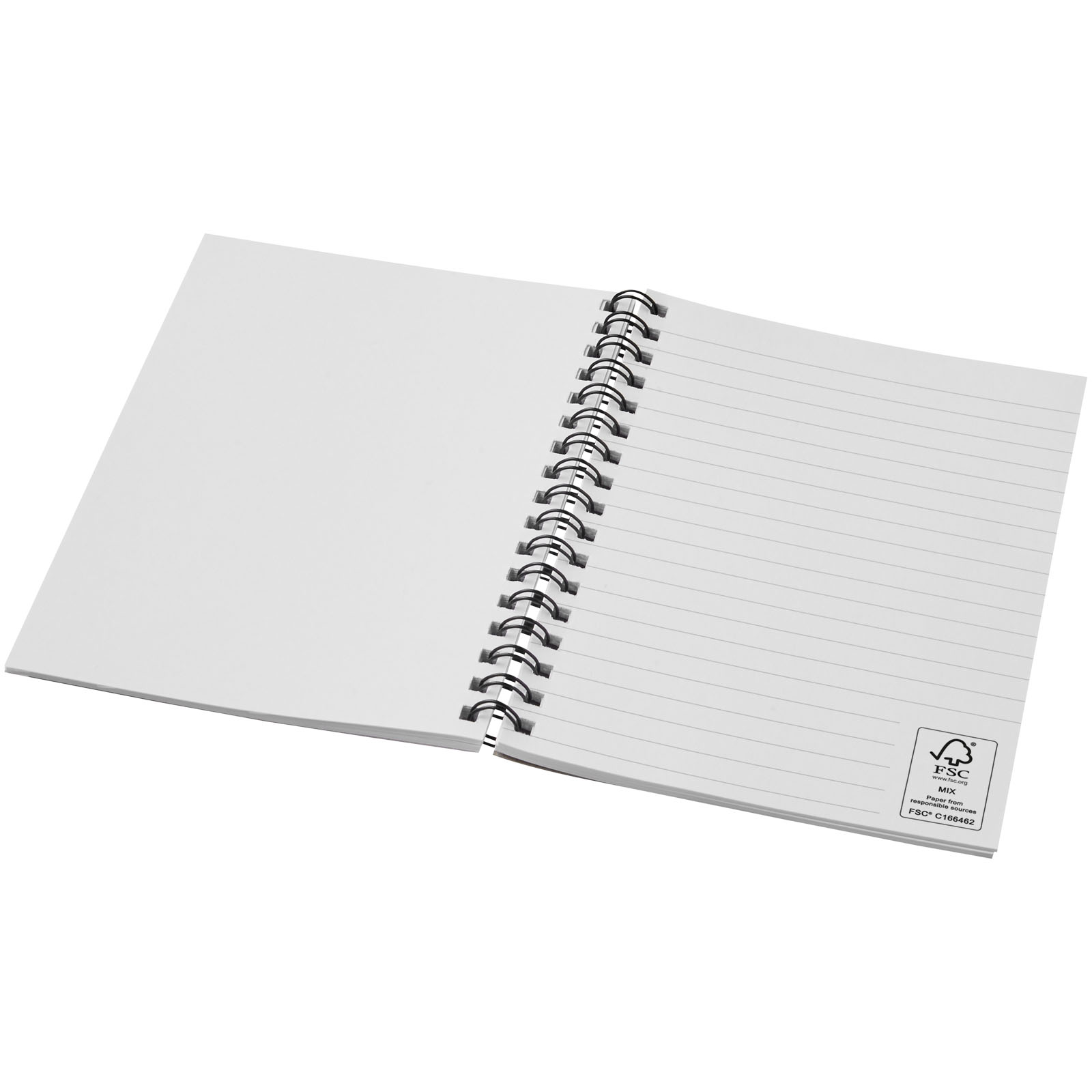 Desk-Mate® A6 farbiges Notizbuch mit Spiralbindung elfenbeinweiß