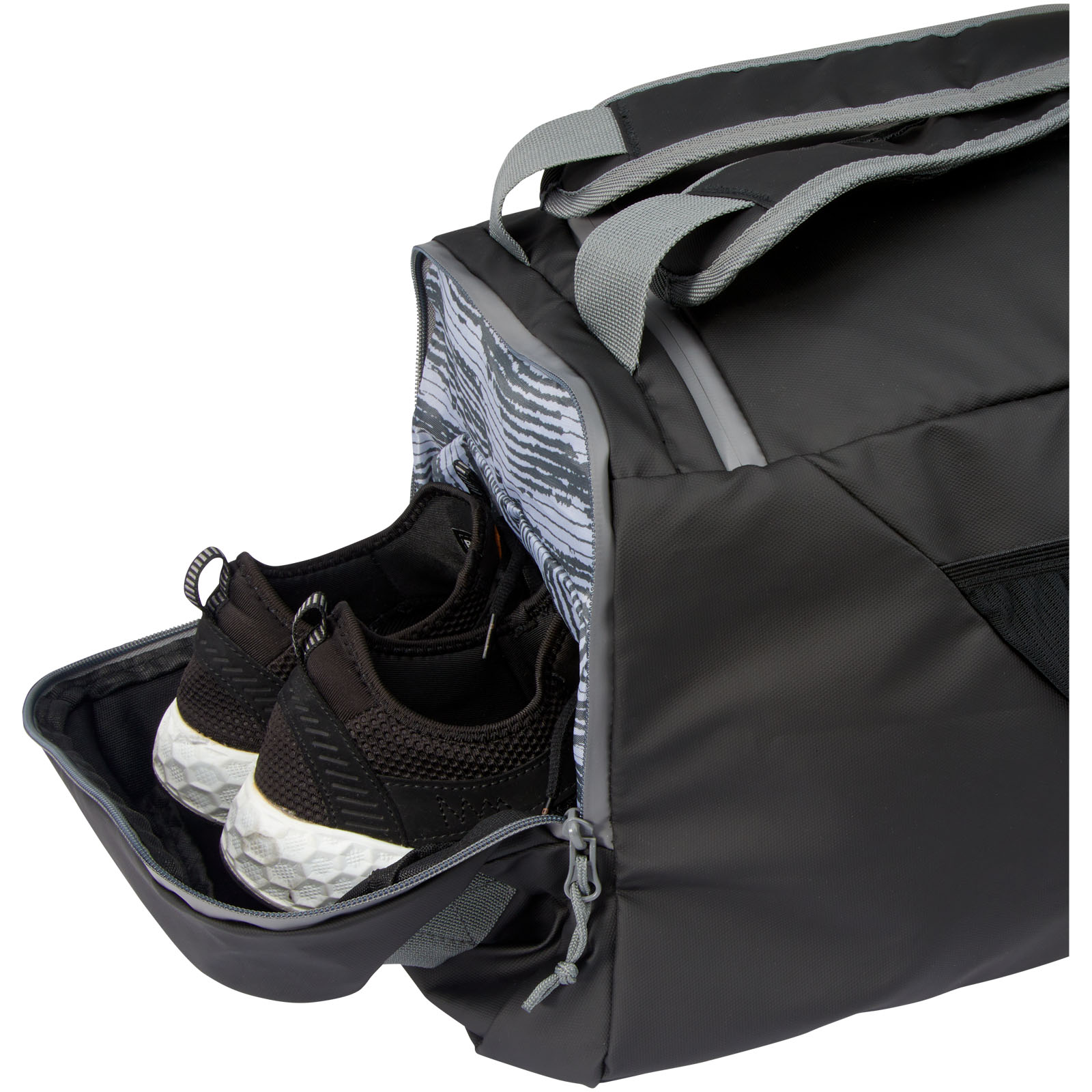 Aqua wasserabweisende Reisetasche aus GRS Recyclingmaterial 35 L schwarz
