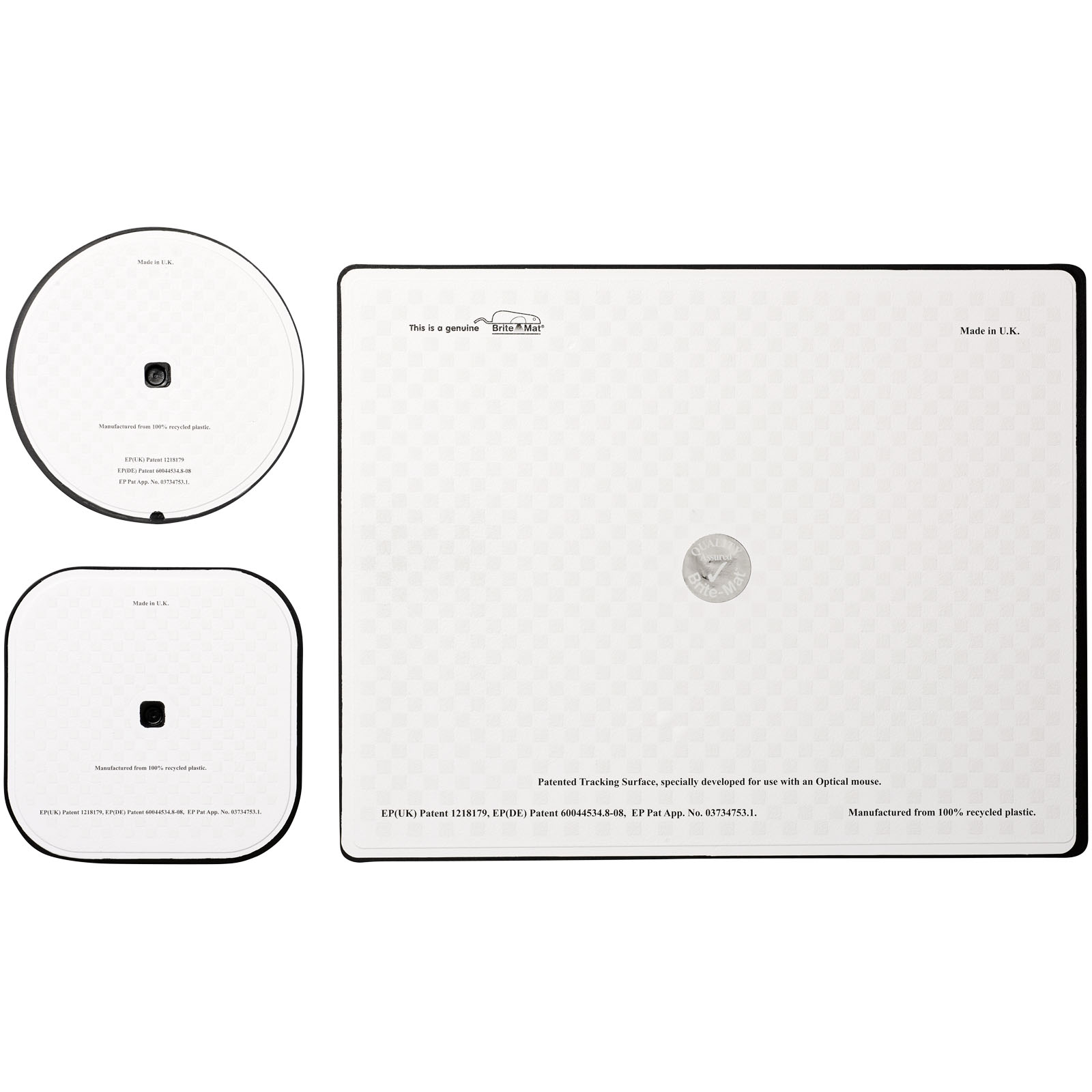 Brite-Mat® Mauspad- und Untersetzer-Set 1 schwarz
