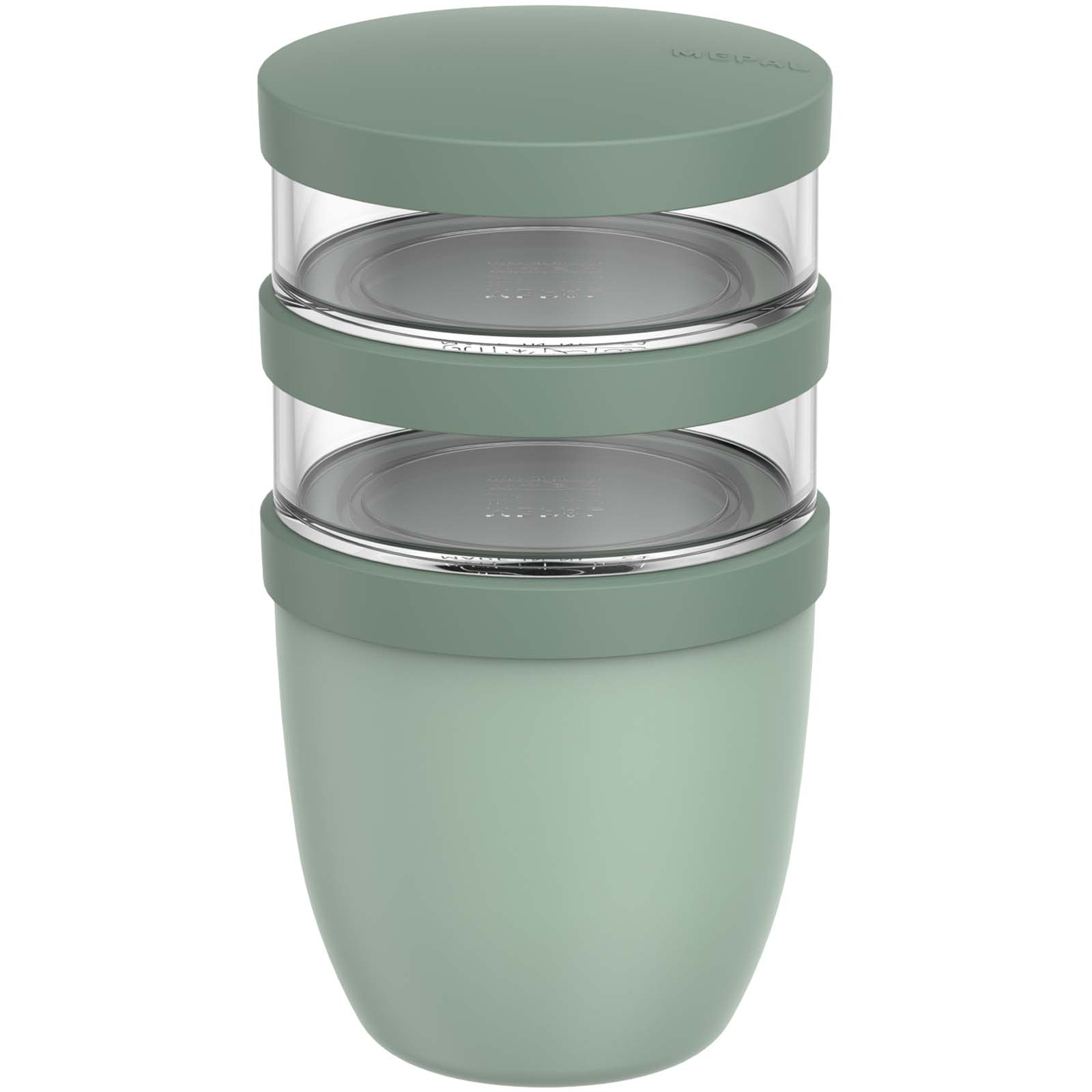 Mepal Ellipse Dreiteiliger, 500 ml + 2 x 200 ml Lunchpot salbei