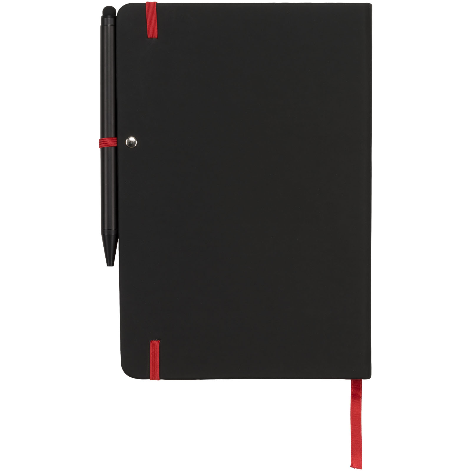 Noir Edge A5 Notizbuch mit farbigem Rand schwarz, rot