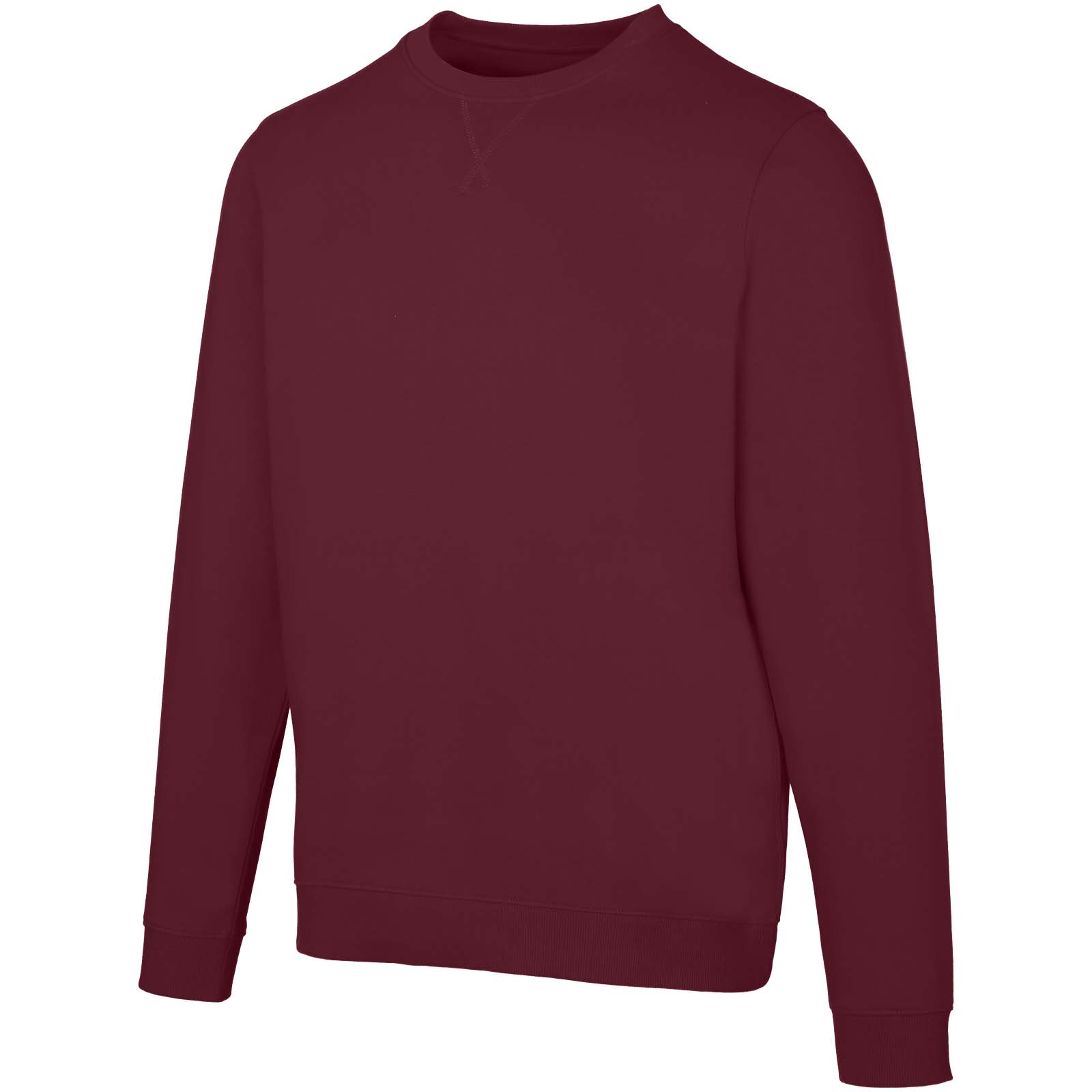 Jasper 280 g/m² Pullover mit Rundhalsausschnitt aus recycelter Bio Baumwolle (OCS), unisex Tiefes Burgunderrot