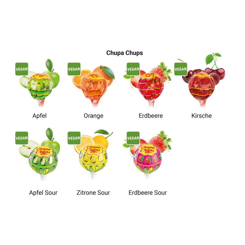Lolly Box Chupa Chups Kugel Lolly Fruchtmischung