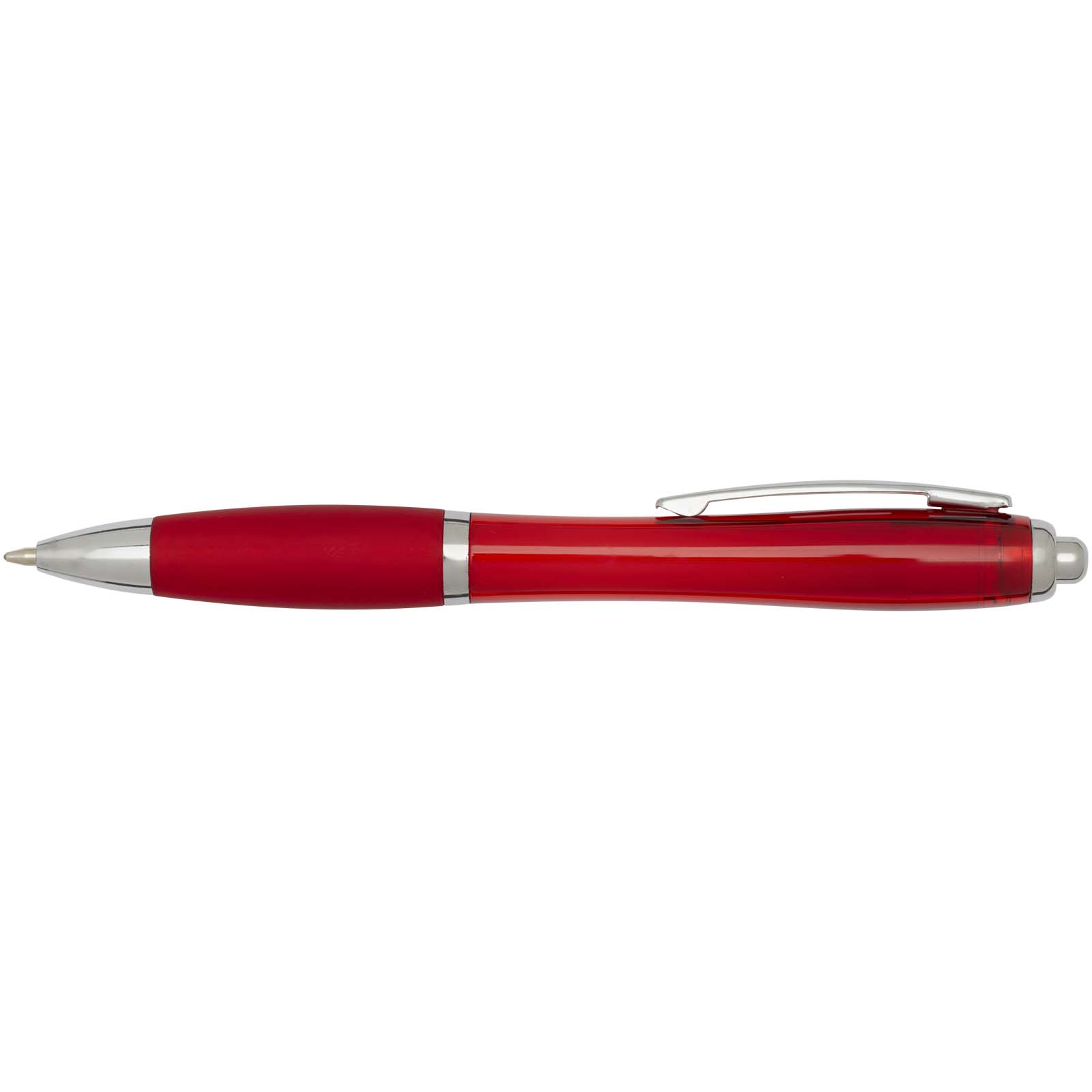 Nash RCS Kugelschreiber aus recyceltem Kunststoff mit farbigem Schaft und Griff (schwarze Tinte) rot