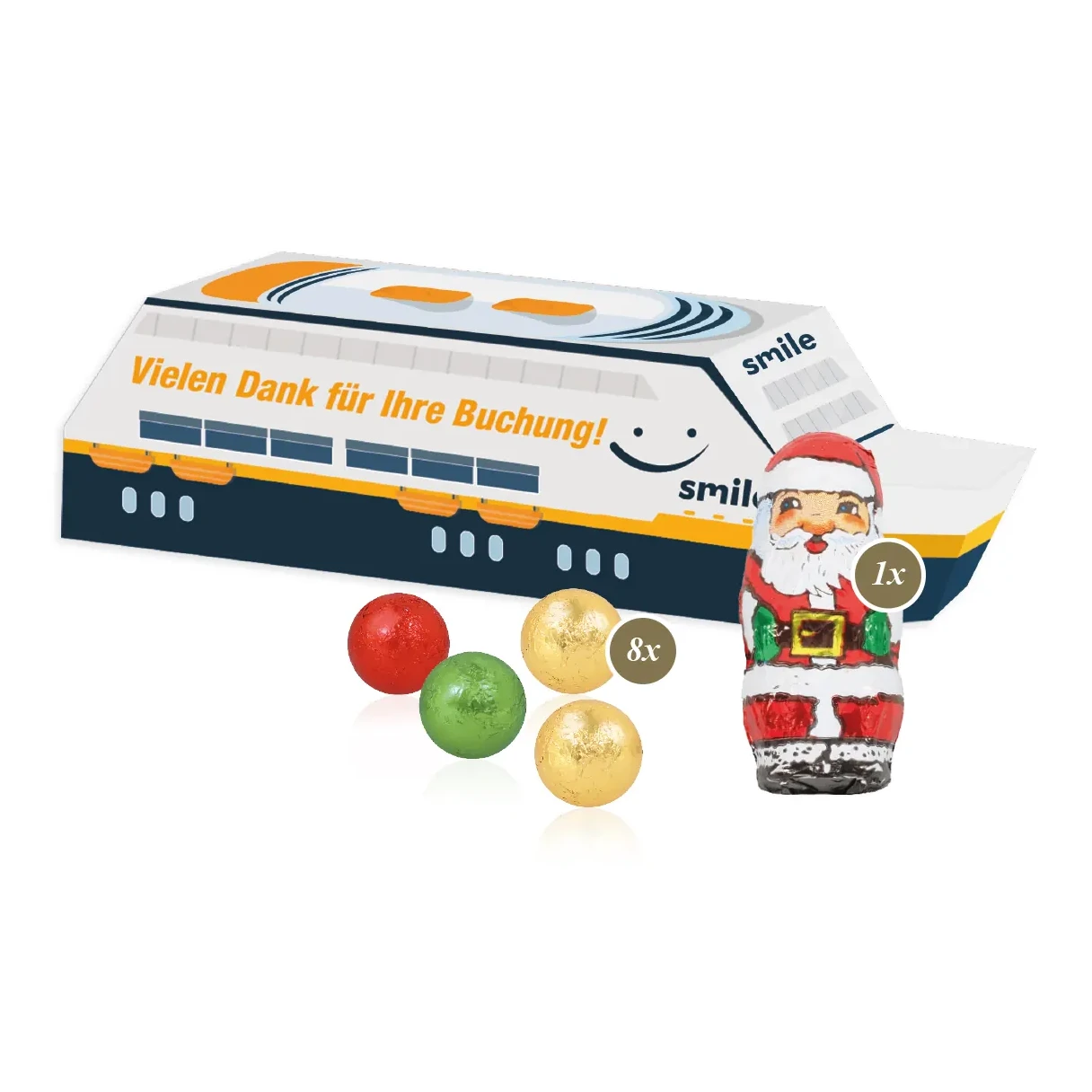 3D Präsent "Schiff" mit Fairtrade® Schokolade
