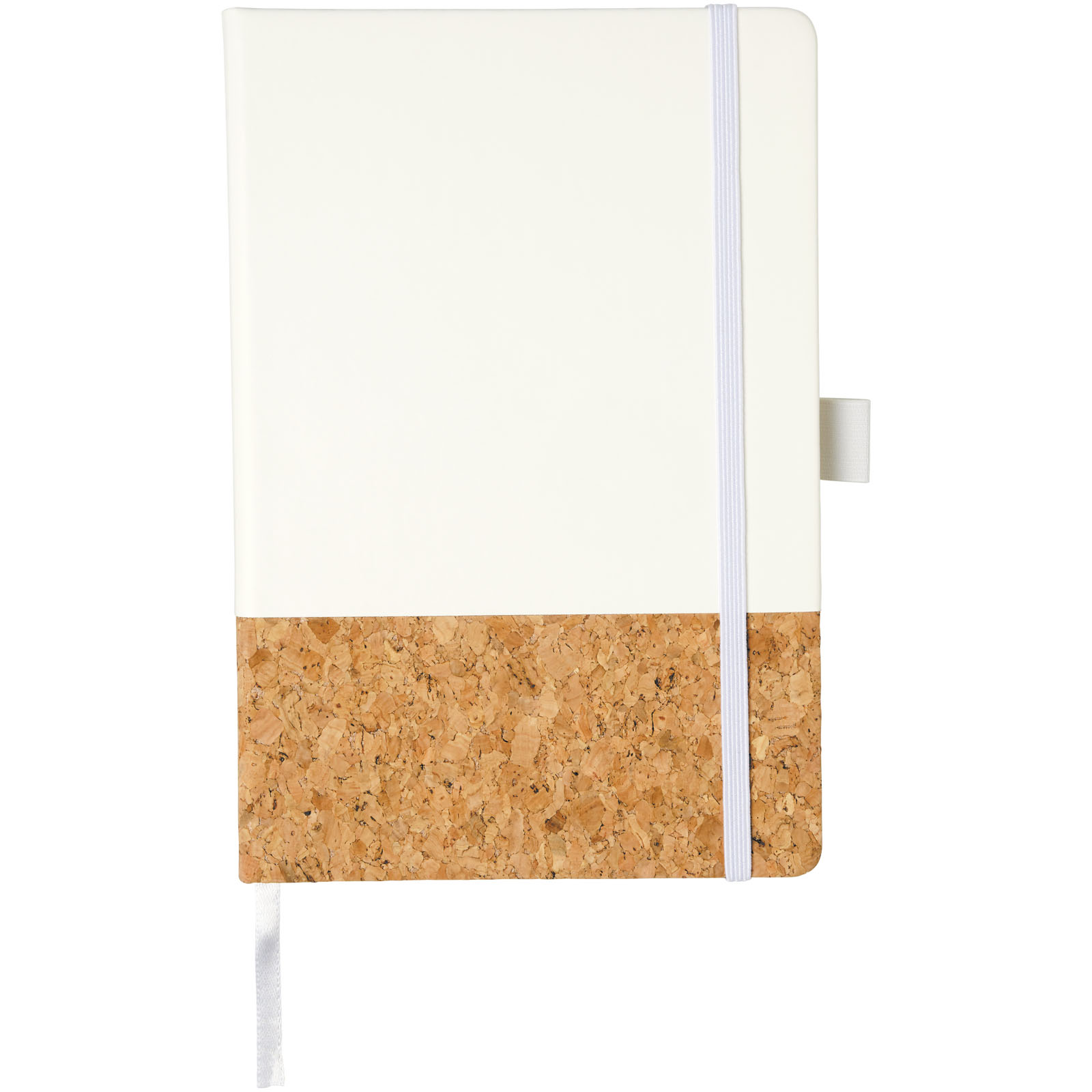 Evora A5 Notizbuch Thermo PU mit Kork weiss