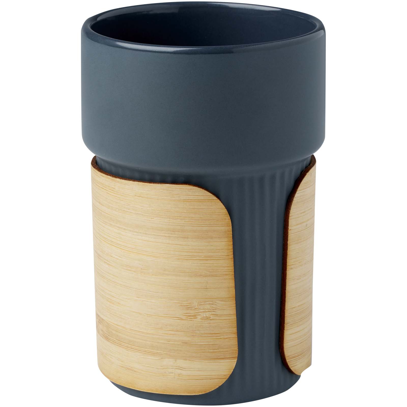 Fika 340 ml Becher mit Bambushülle hale blau