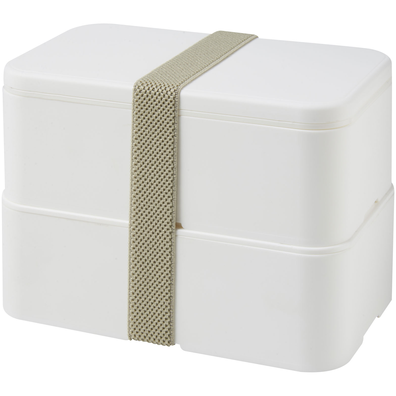 MIYO Doppel-Lunchbox weiss, weiss, kieselgrau
