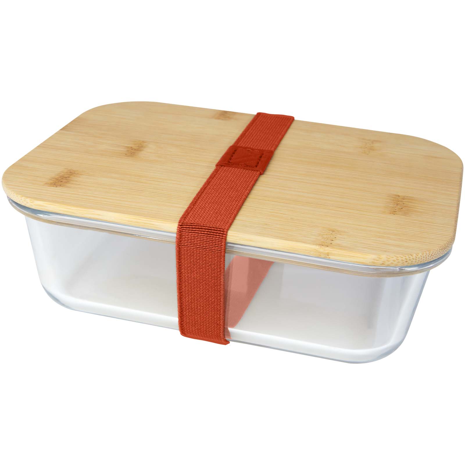 Roby 1000 ml Glas Lunchbox mit Bambusdeckel ziegelstein