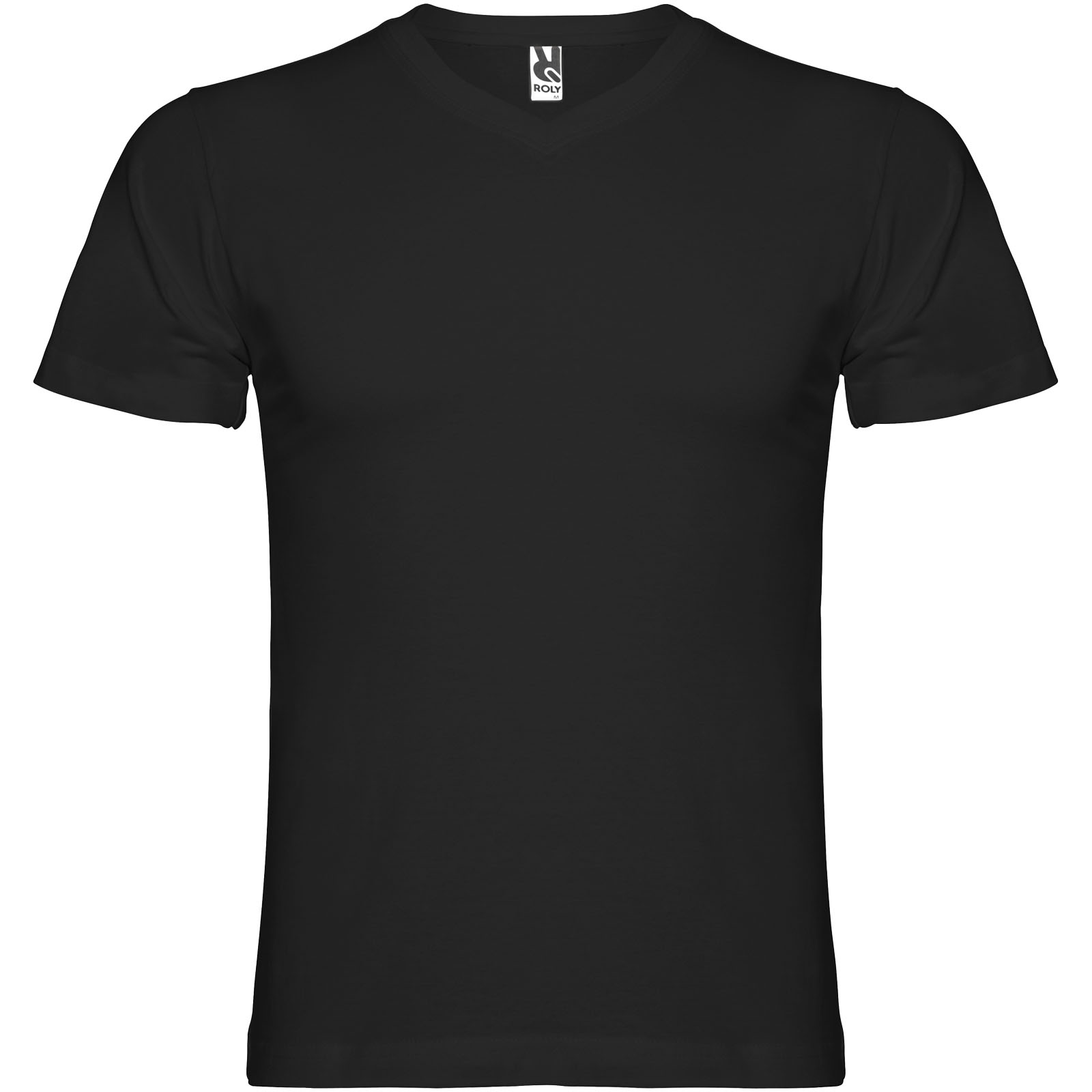 Samoyedo 155 g/m² T-Shirt mit V-Ausschnitt für Herren schwarz
