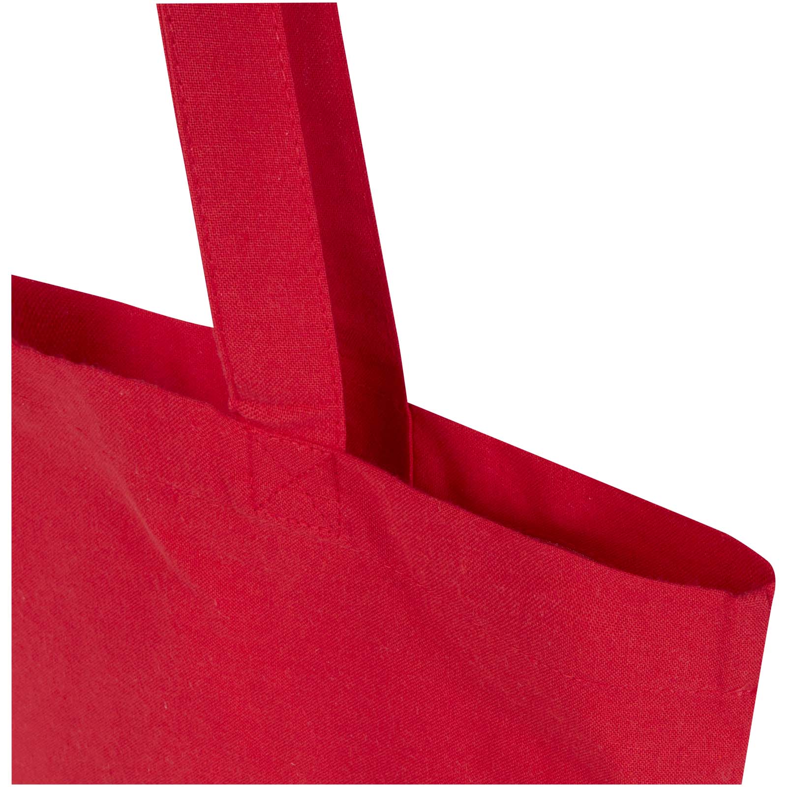 Peru Blend 180 g/m² Tragetasche aus GRS recycelter Baumwolle 7L rot