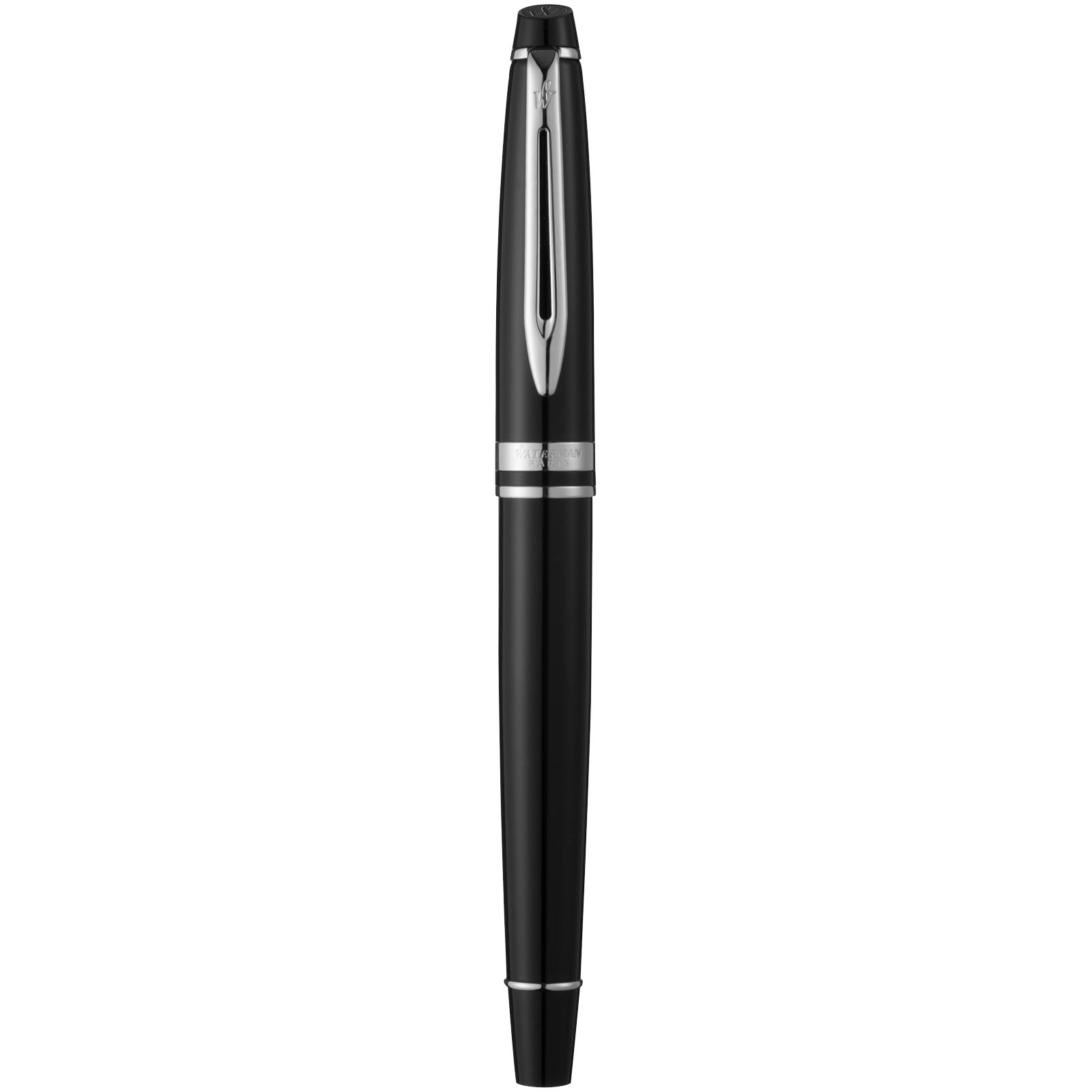 Waterman Expert Füllfederhalter (blaue Mine) schwarz, chrom