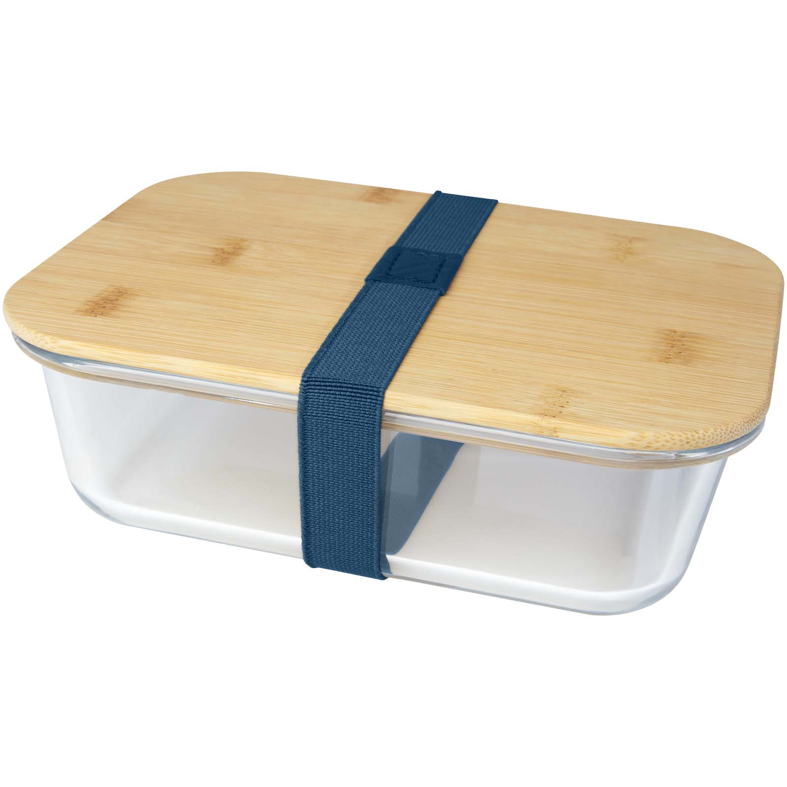 Roby 1000 ml Glas Lunchbox mit Bambusdeckel hale blau