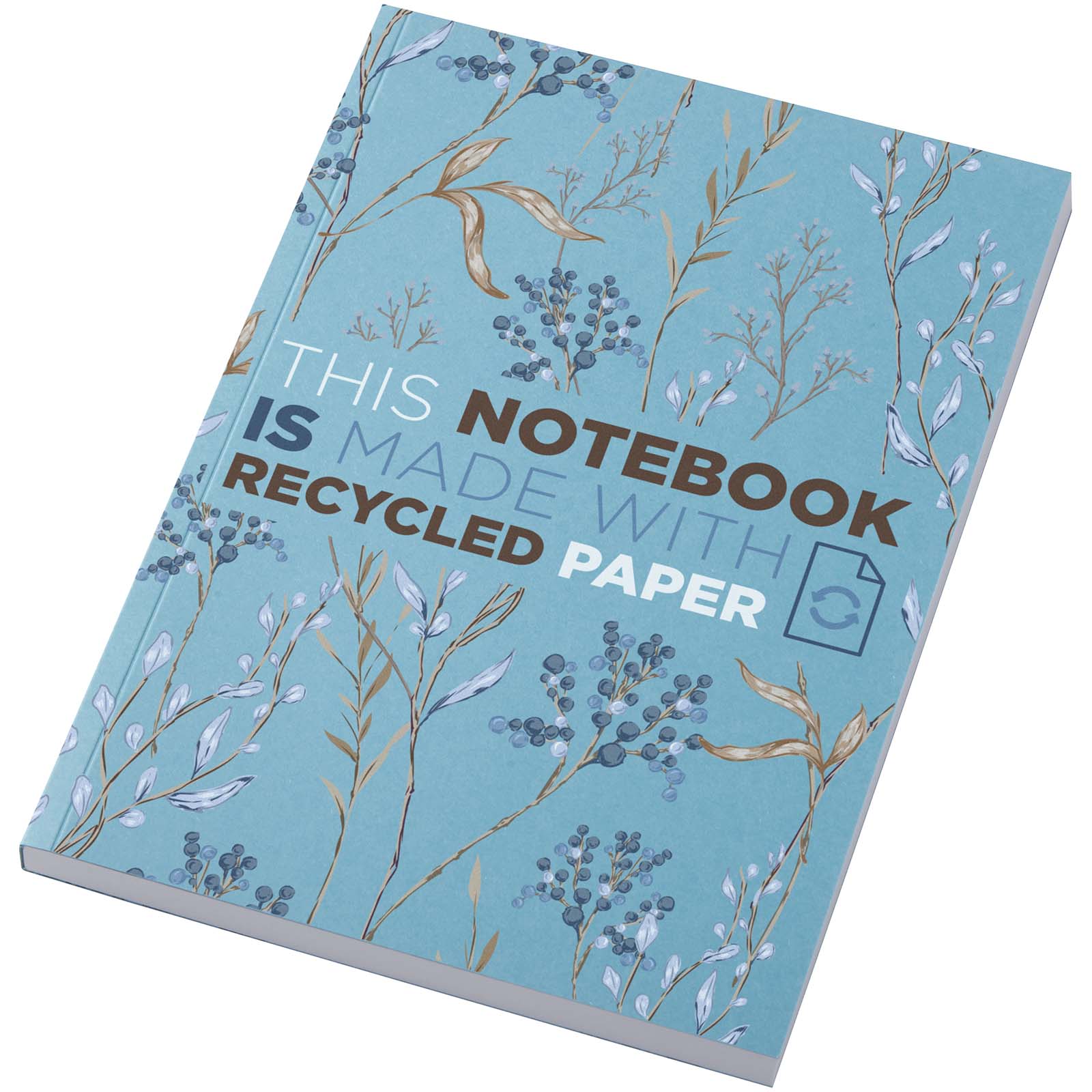 Novella Austen Colours A5 Softcover Notizbuch aus Recyclingmaterial – 100 Blatt blau