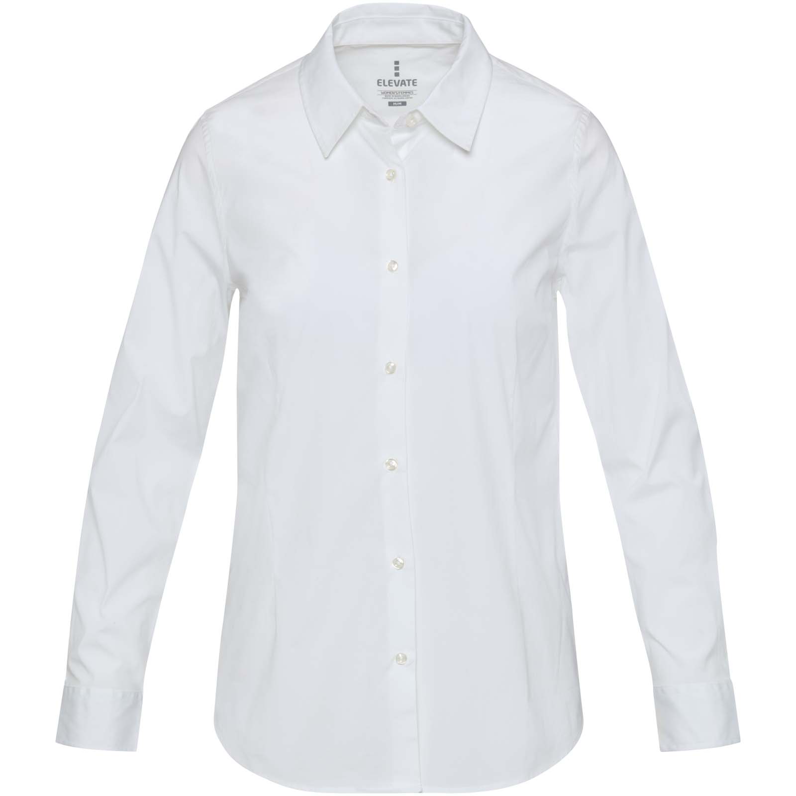 Carnelian 133 g/m² Popeline Bluse weiss