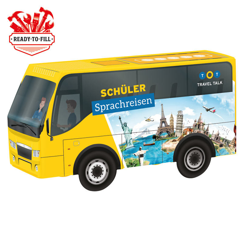 3D-Präsent Bus, kundengestelltes Füllgut