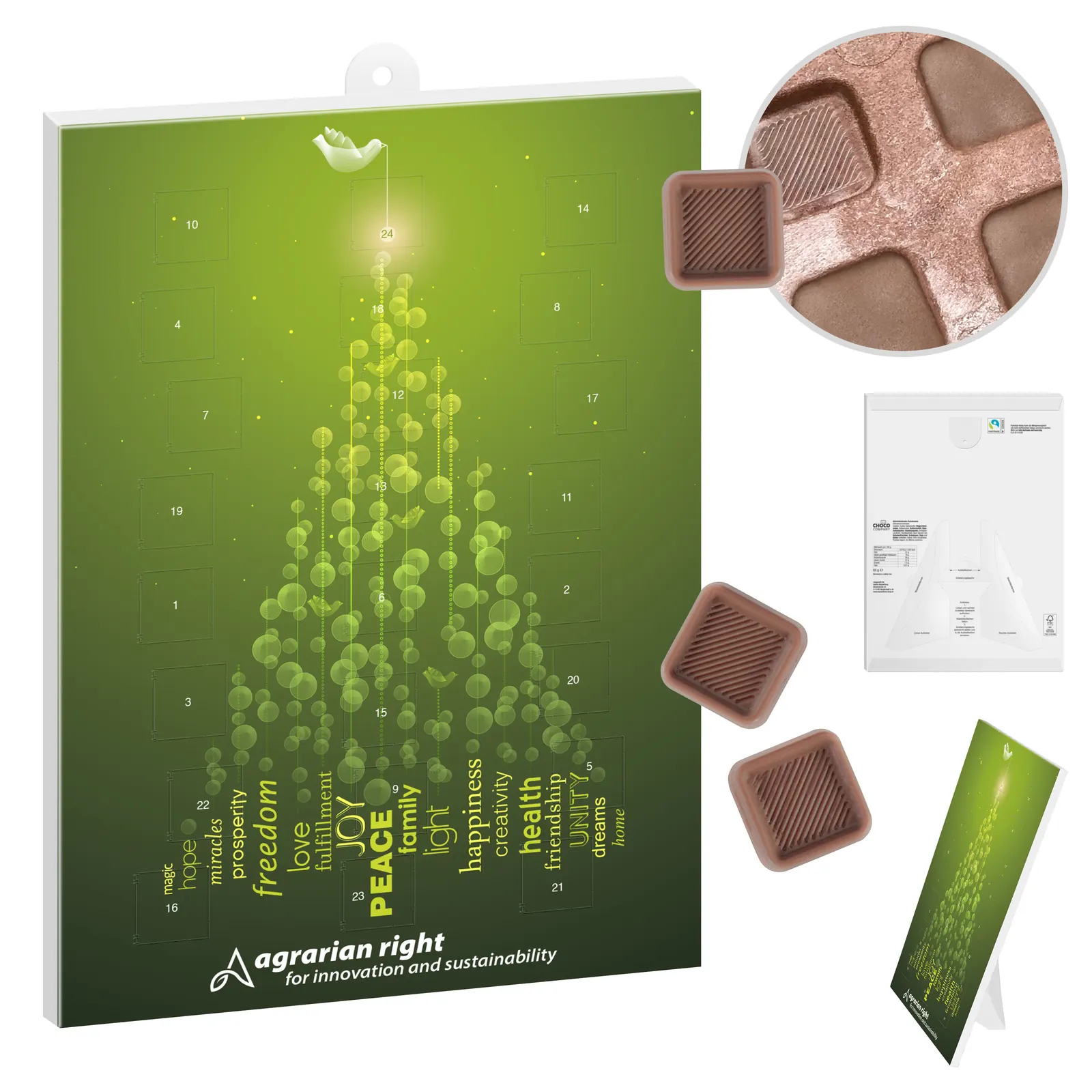 reinpapier® Schoko-Adventskalender HOCH