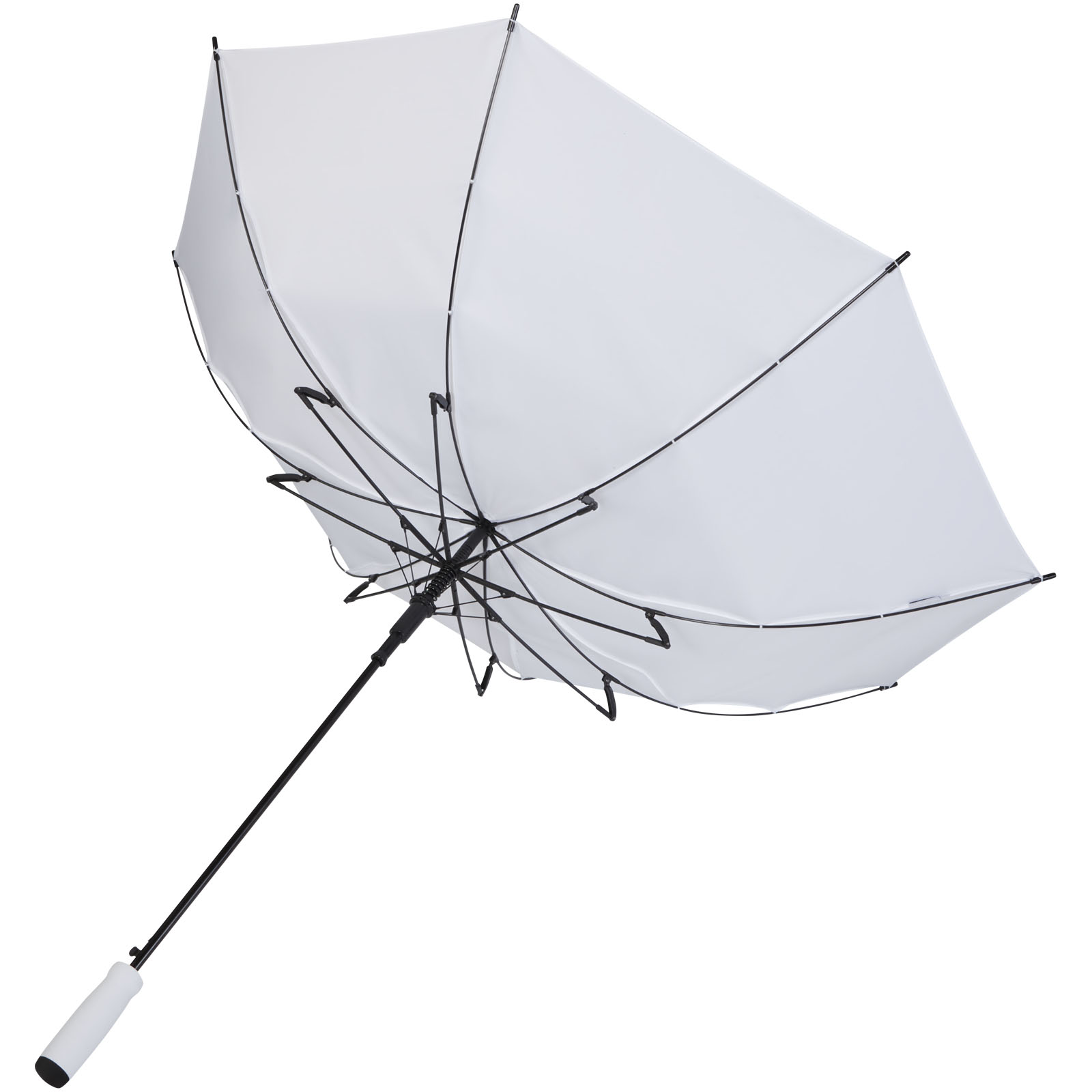 Niel 23" Automatikregenschirm aus recyceltem PET weiss