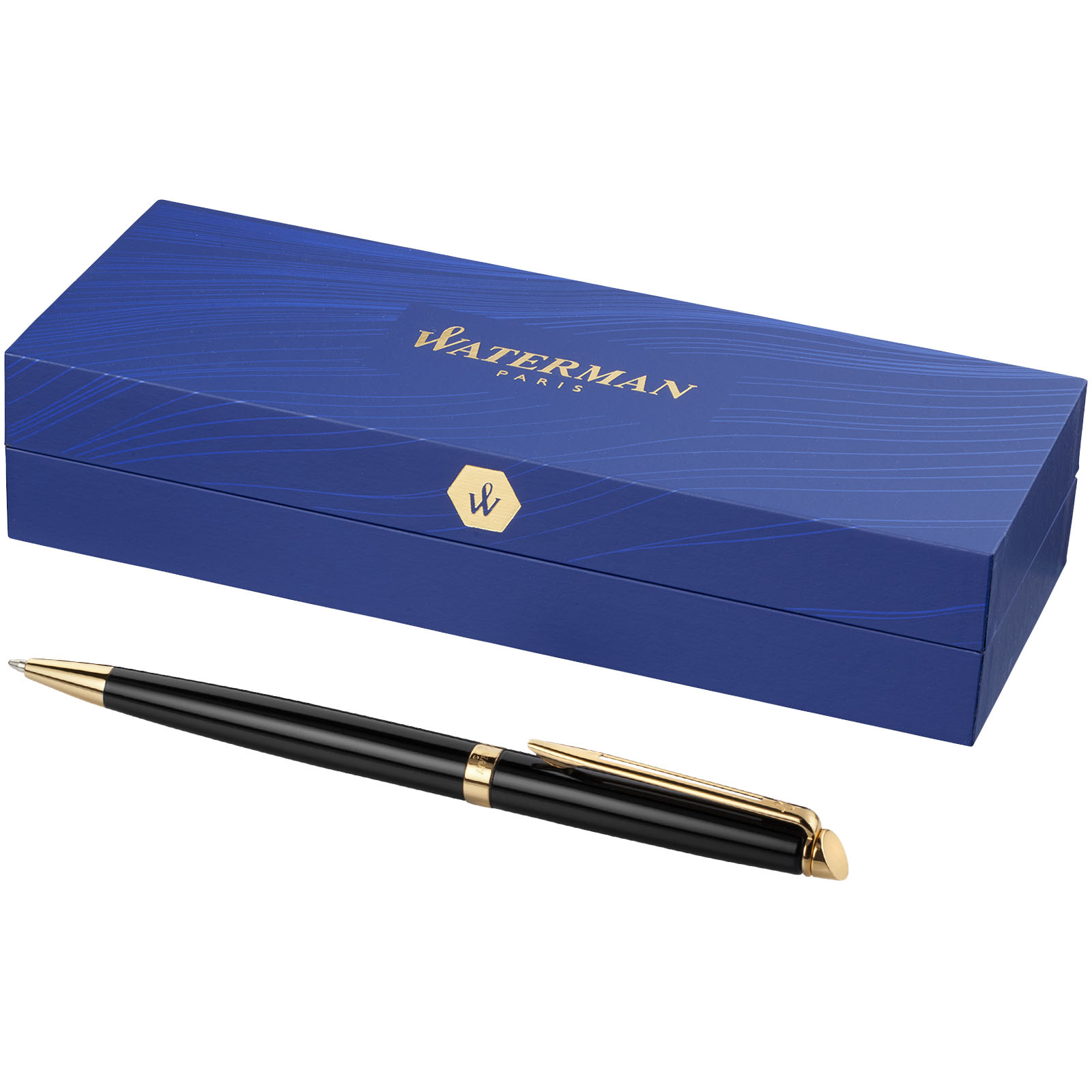 Waterman Hémisphère Kugelschreiber (blaue Mine) schwarz, gold