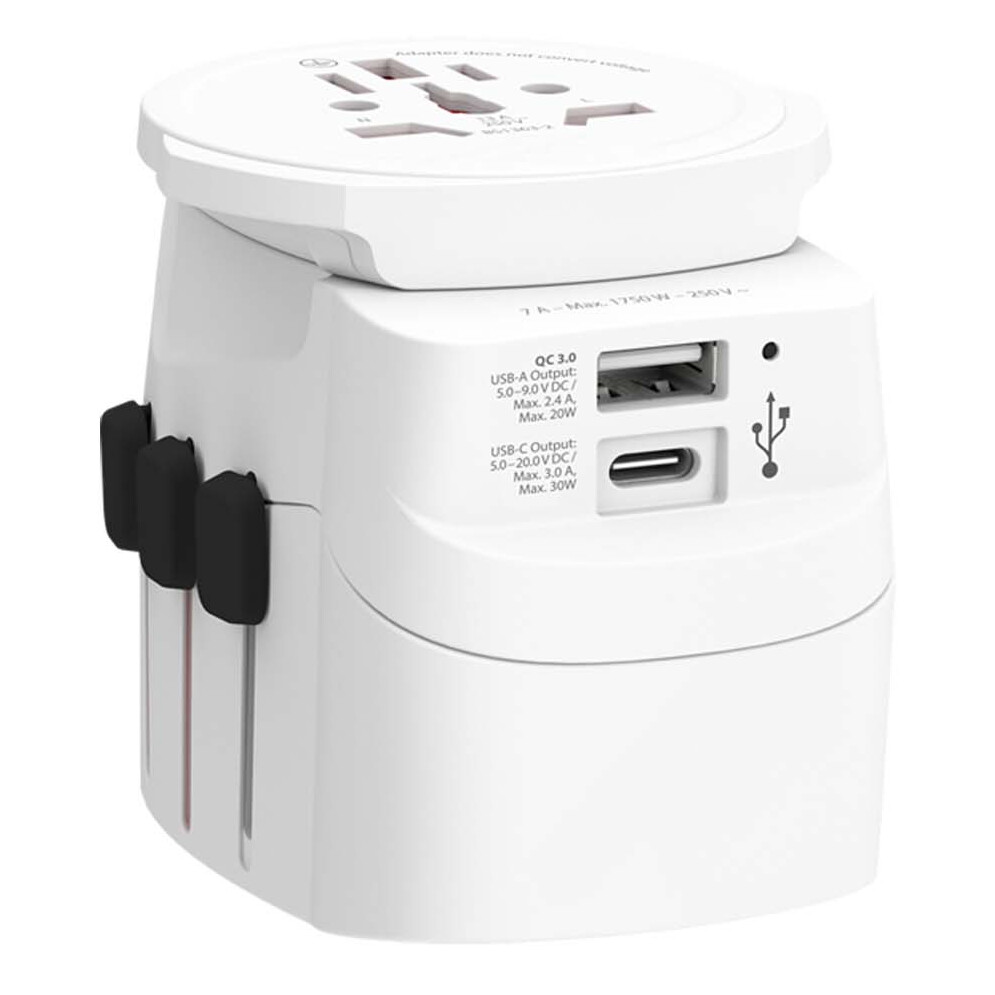 SKROSS® PRO Light USB AC30PD Reiseadapter weiss