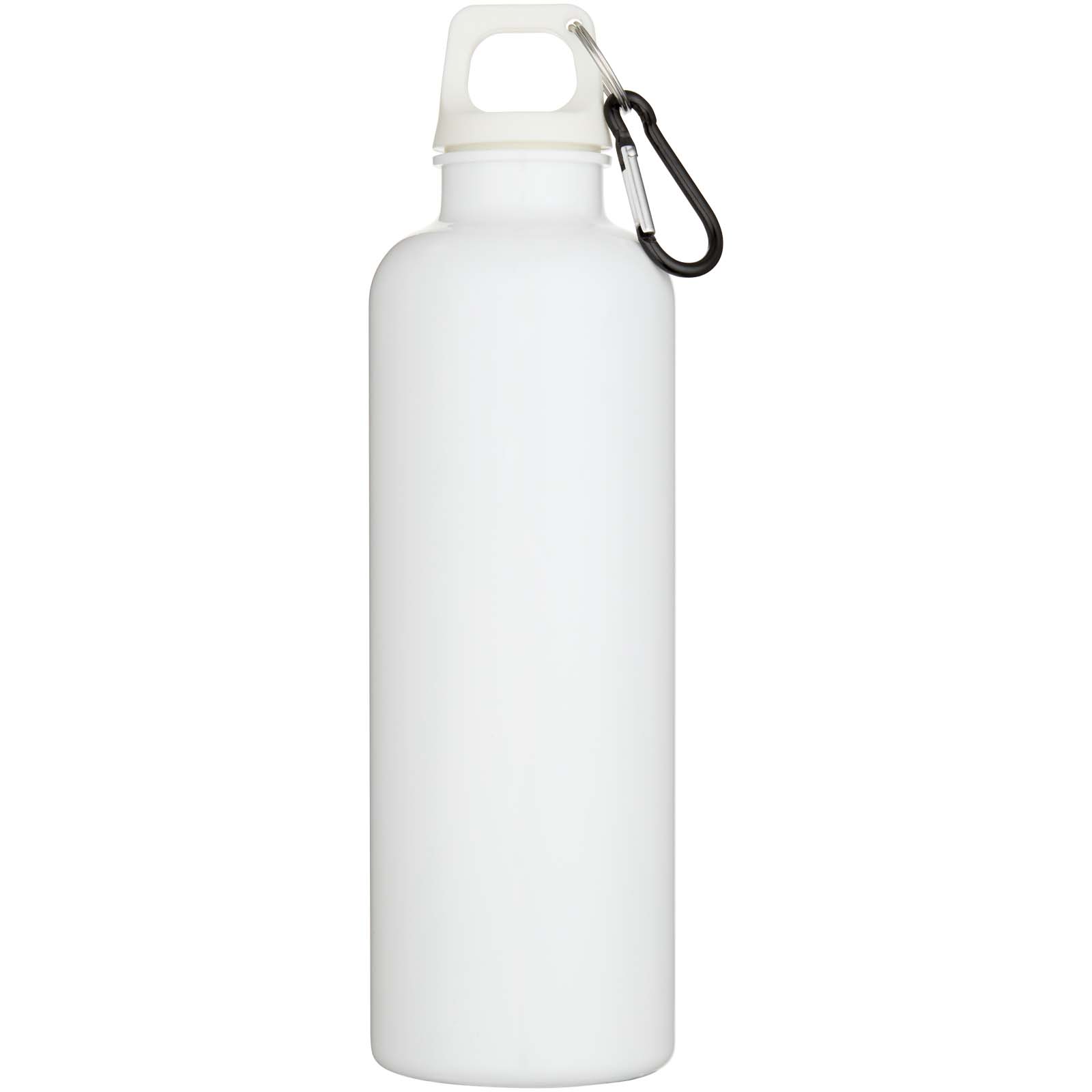 Oregon 750 ml einfarbige RS-zertifizierte Wasserflasche aus recyceltem Kunststoff mit Karabinerhaken weiss