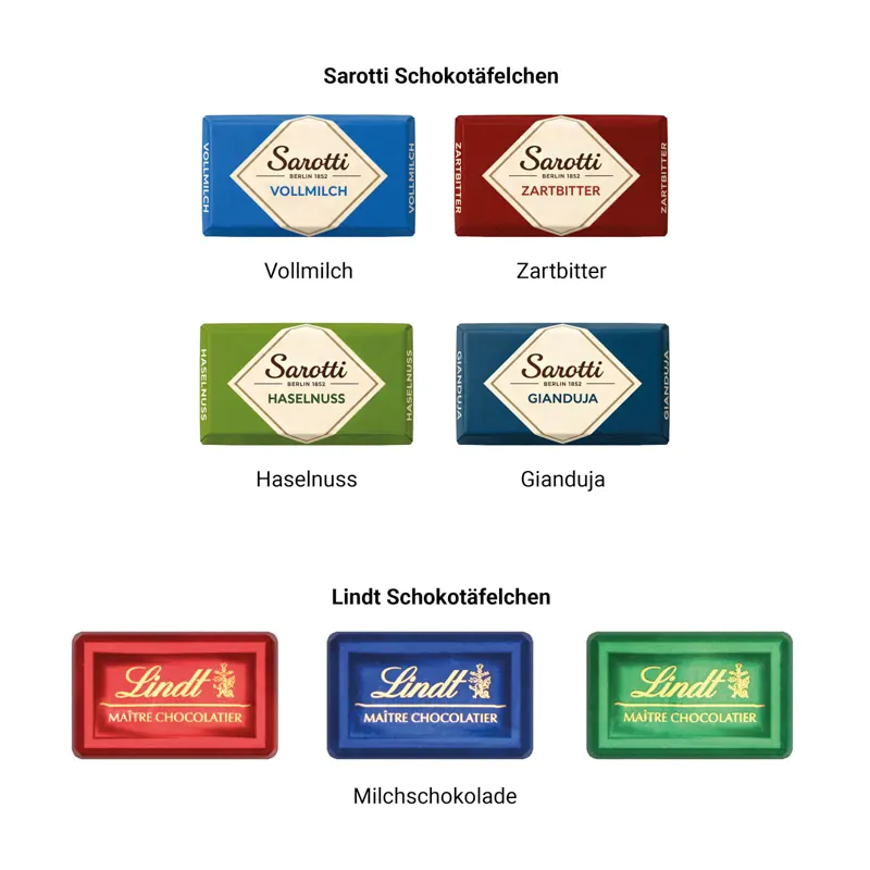 Premium Tisch Adventskalender Flip Cover Querformat Sarotti Schokotäfelchen