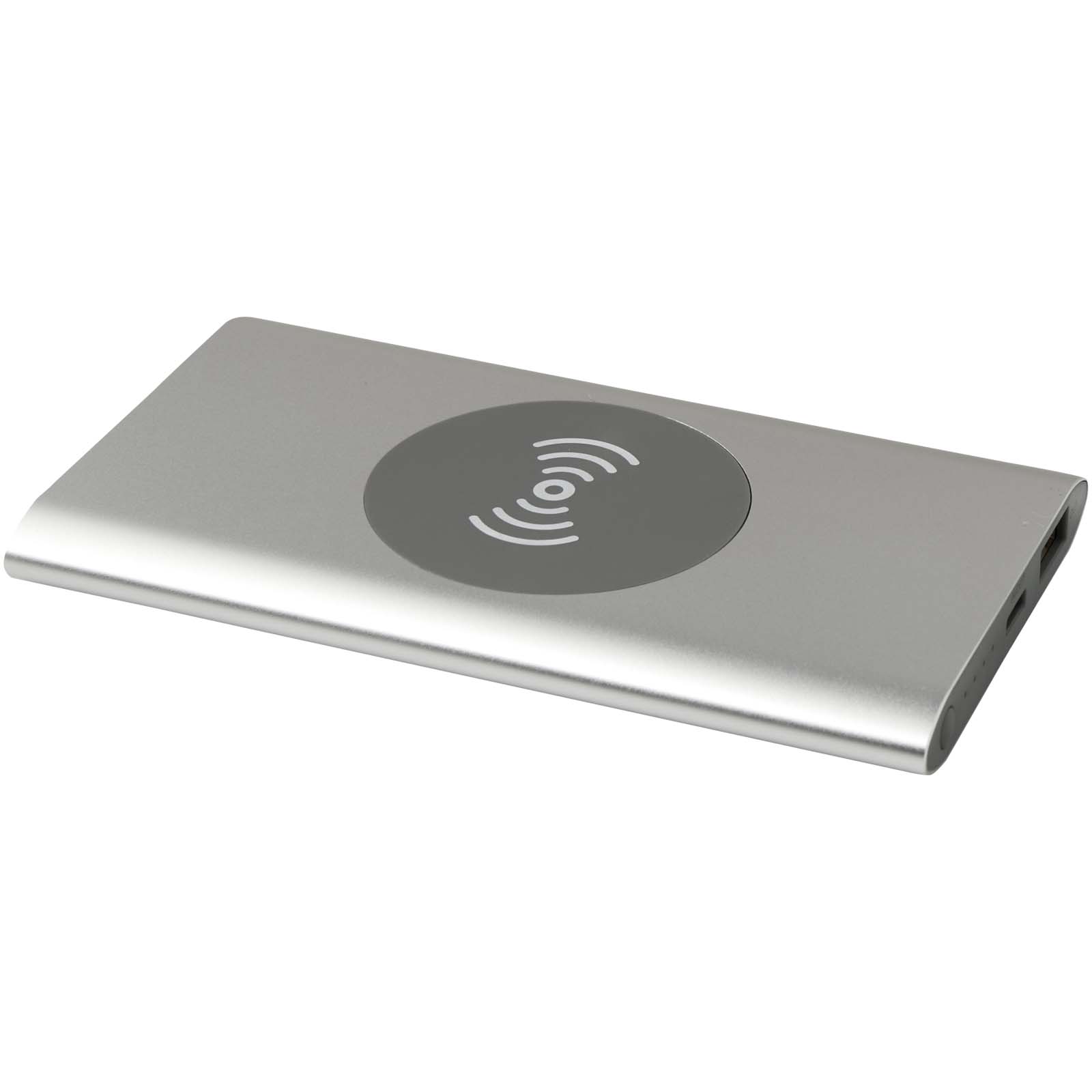 Juice 4000 mAh Typ-C kabellose Powerbank aus recyceltem Aluminium silber