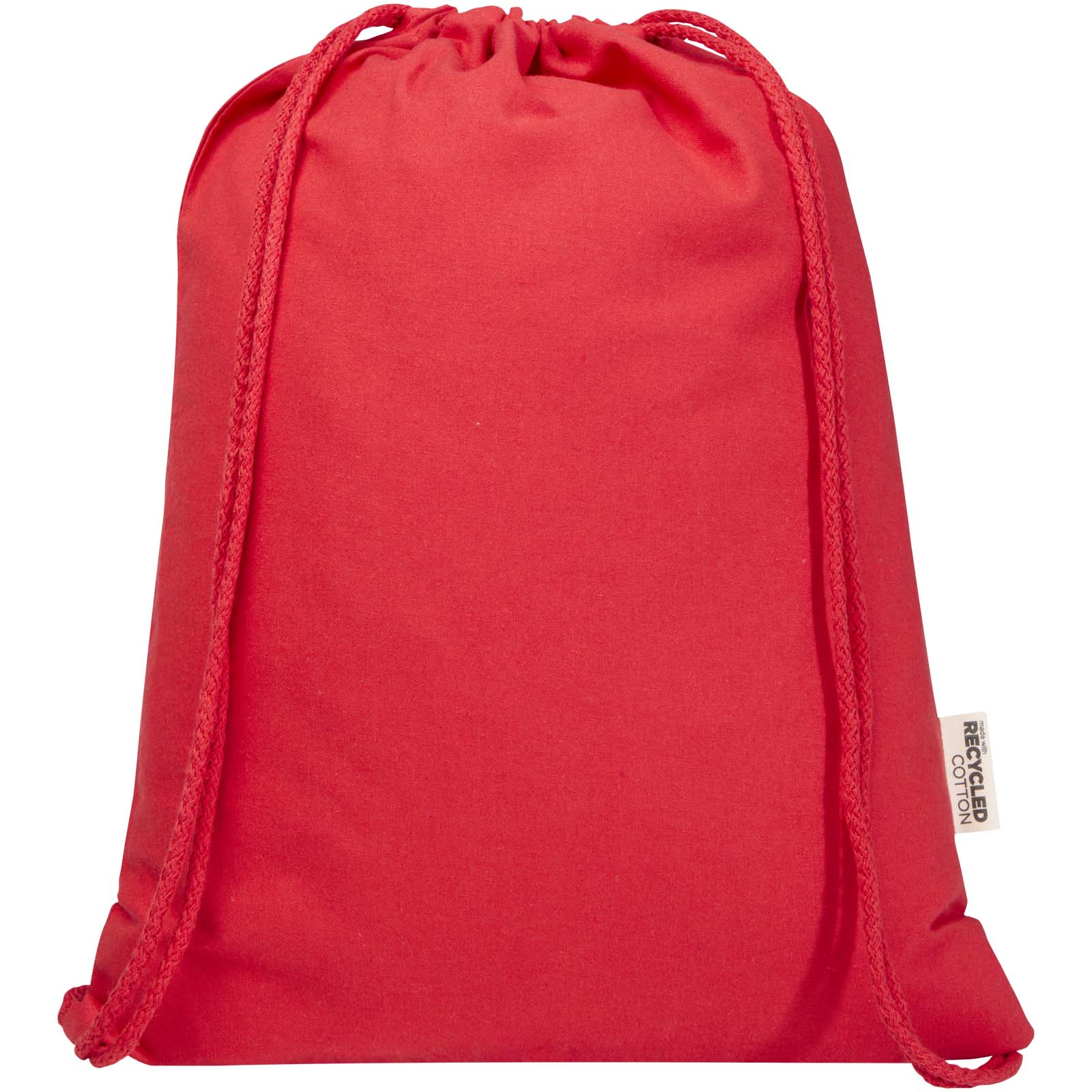 Peru Blend 180 g/m² Sportbeutel aus GRS recycelter Baumwolle 5L rot