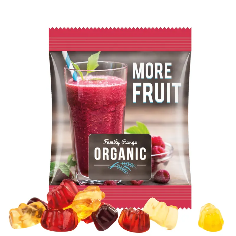 Minitüte 10 g, Trolli Fruchtgummibären, Folie, weiß