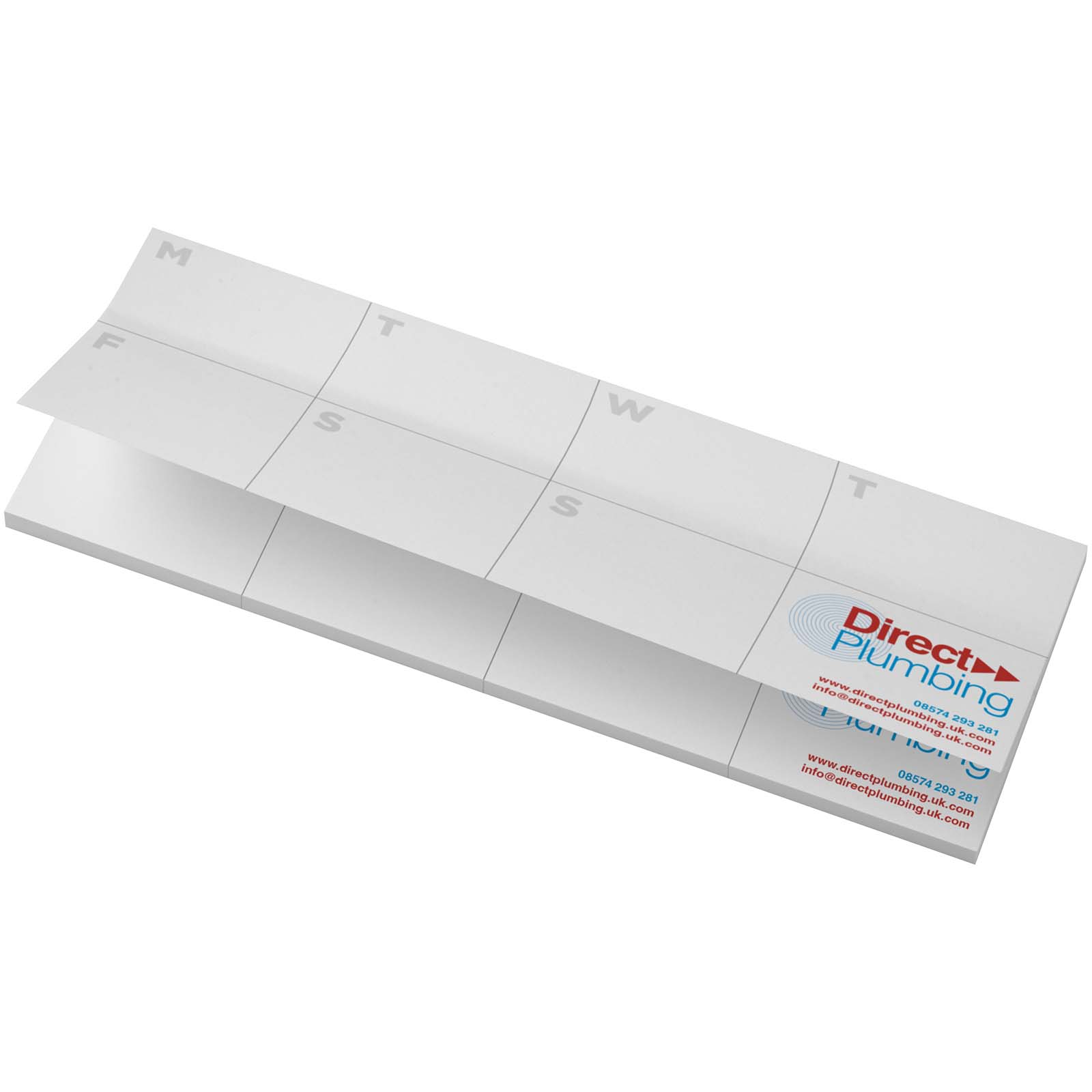 Sticky-Mate® Haftnotizen mit Kalender aus recyceltem Material weiss