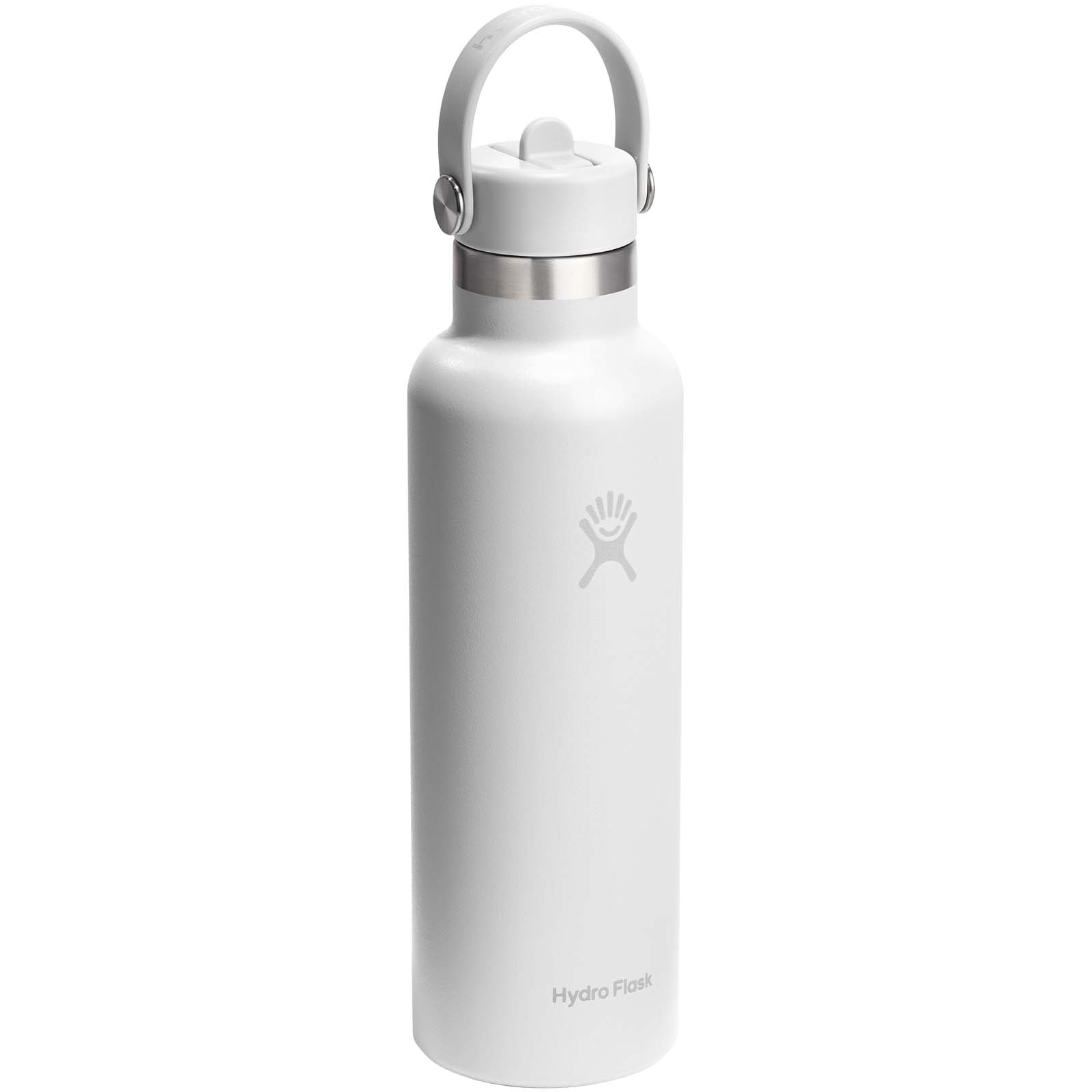Hydra Flask Standard Mouth 621 ml isolierte Edelstahl-Trinkflasche weiss
