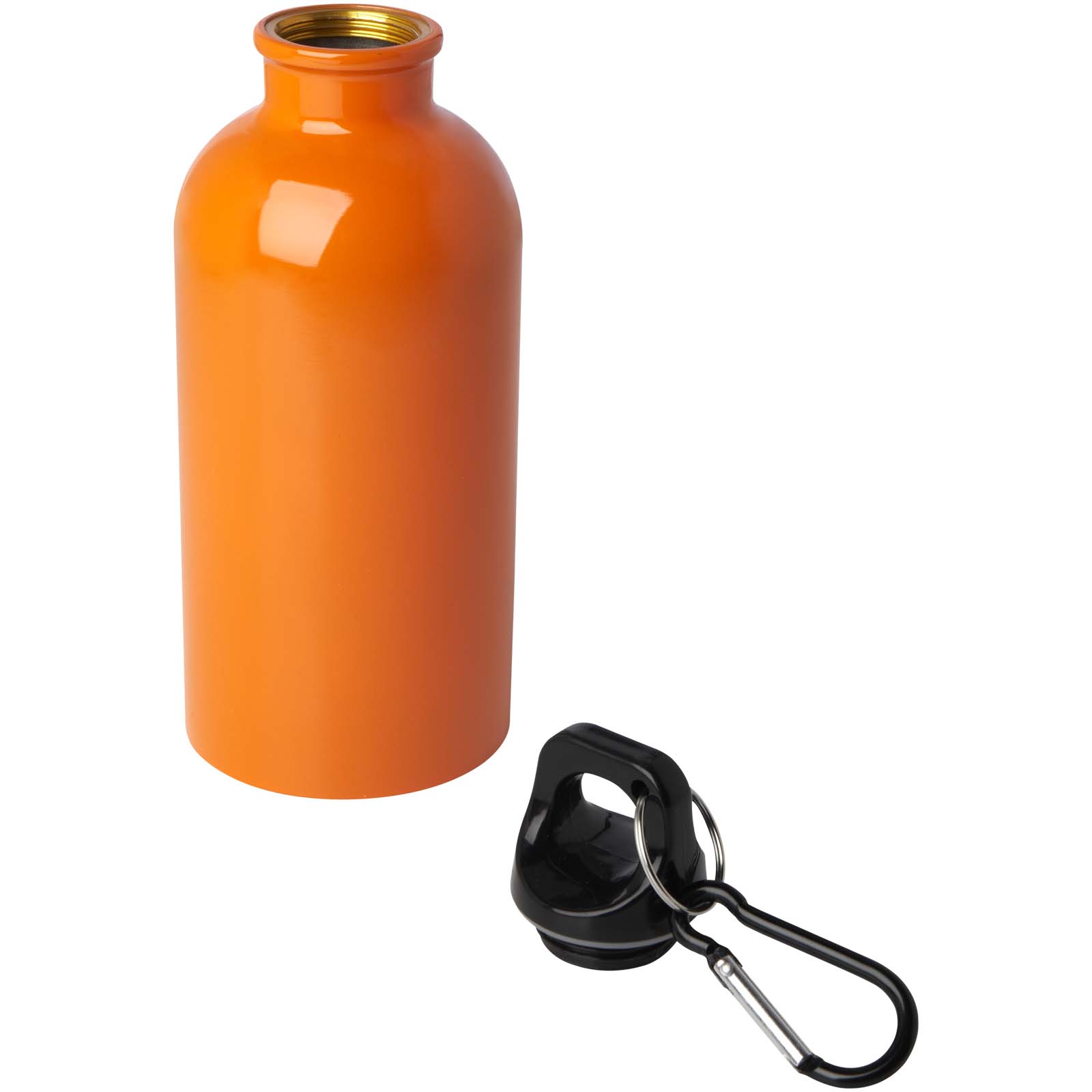 Oregon 400 ml RCS-zertifizierte, einwandige Trinkflasche aus Edelstahl mit Karabinerhaken orange